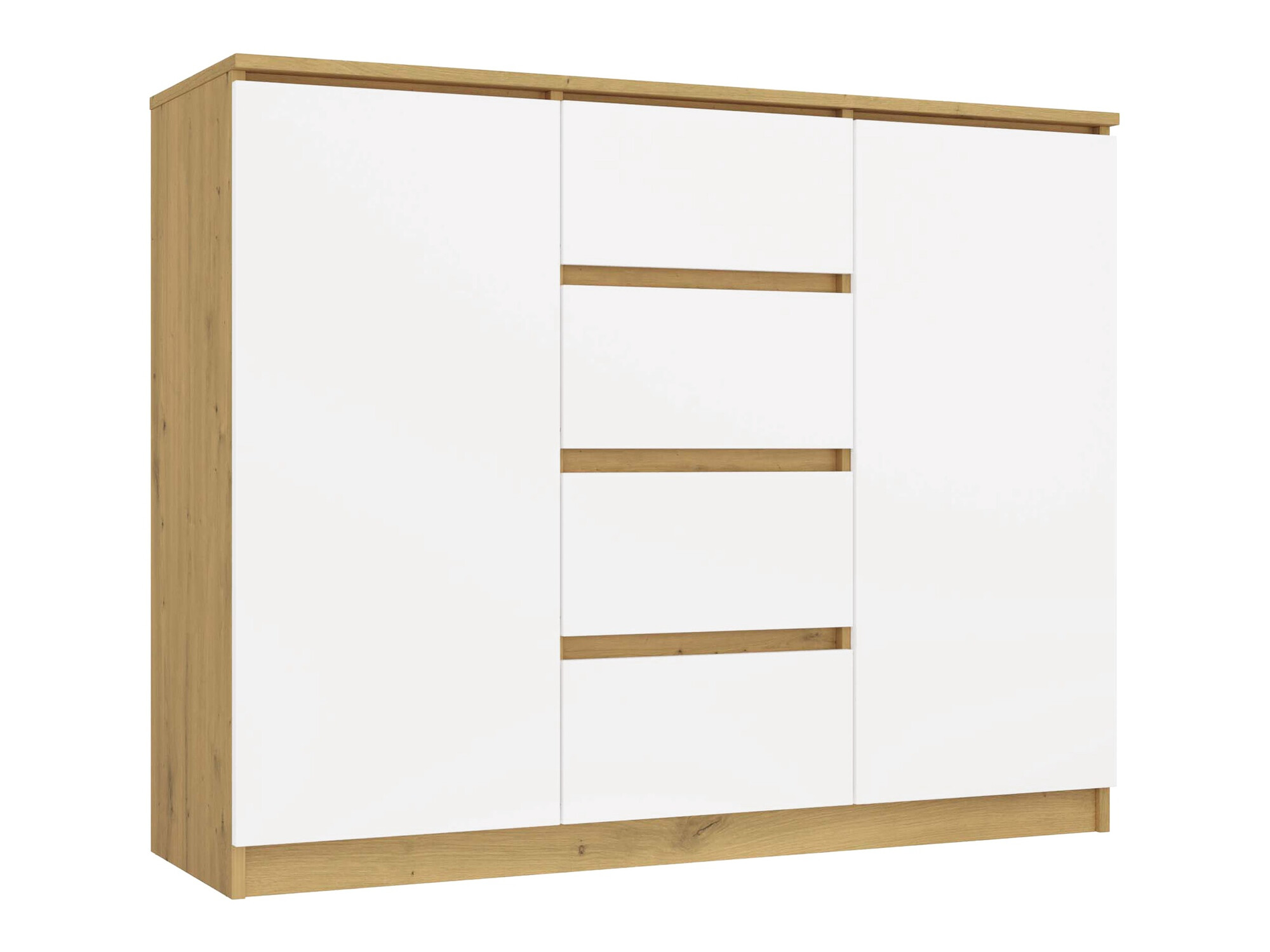 Komód Elbvelu 113 (Artisan tölgy + Fehér)