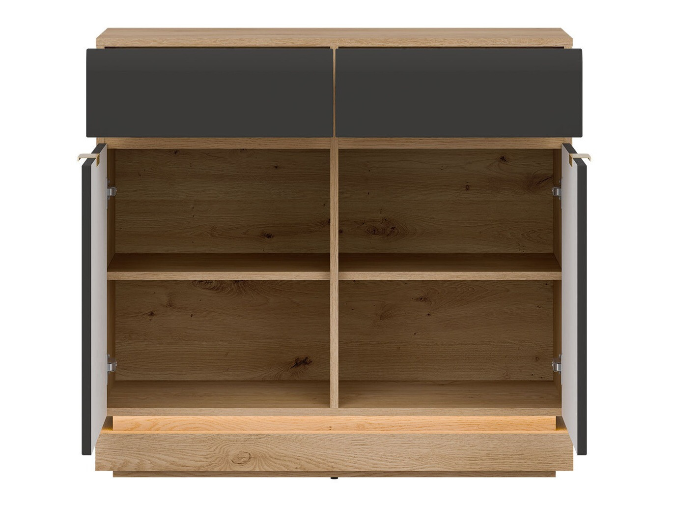 Komód Teselbu 102 (Antracit + Tölgy)