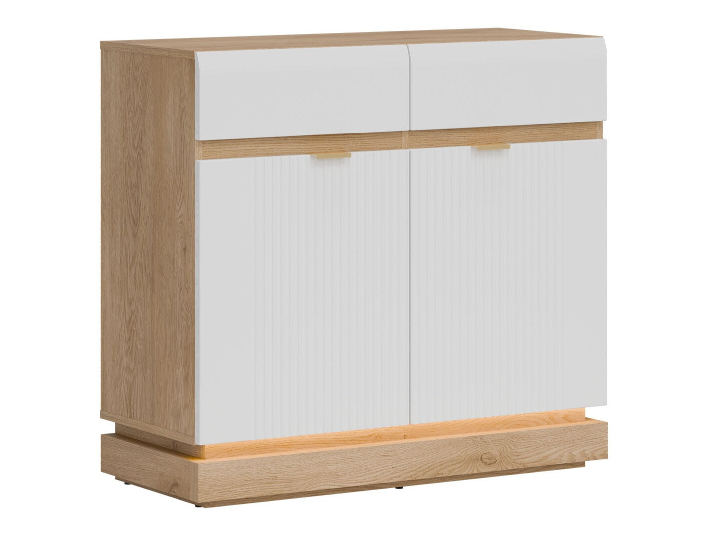 Komód Teselbu 102 (Fehér + Tölgy)