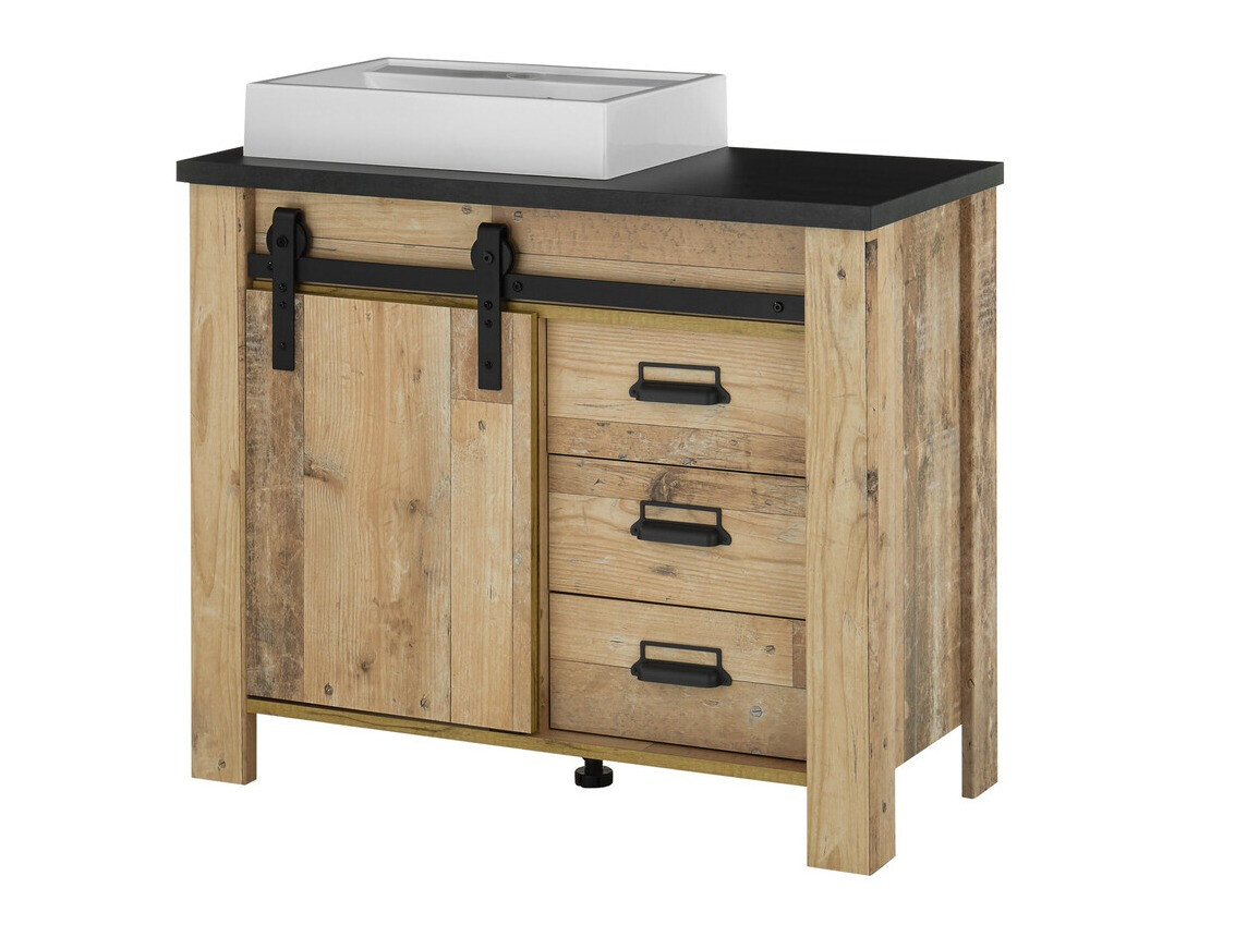 Mosdó alatti álló szekrény Cirtale 133 (Érett tölgy + Antracit)