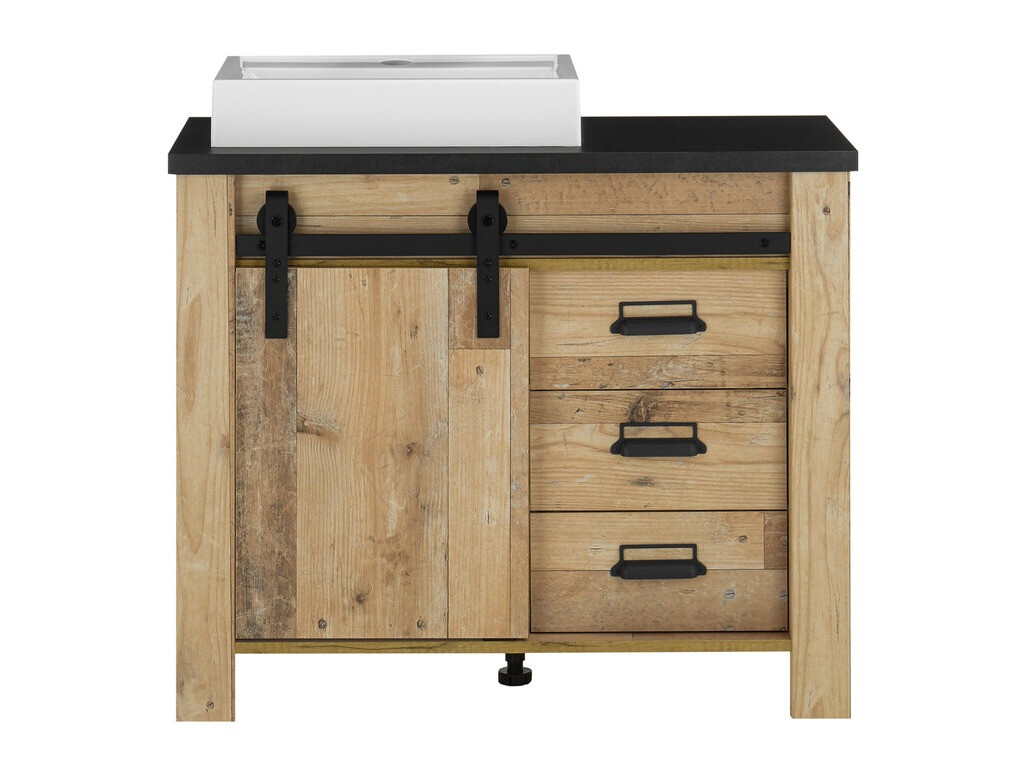 Mosdó alatti álló szekrény Cirtale 133 (Érett tölgy + Antracit)