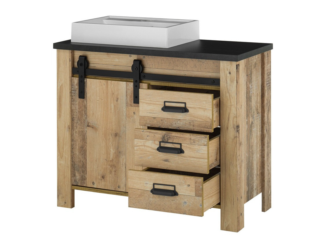 Mosdó alatti álló szekrény Cirtale 133 (Érett tölgy + Antracit)