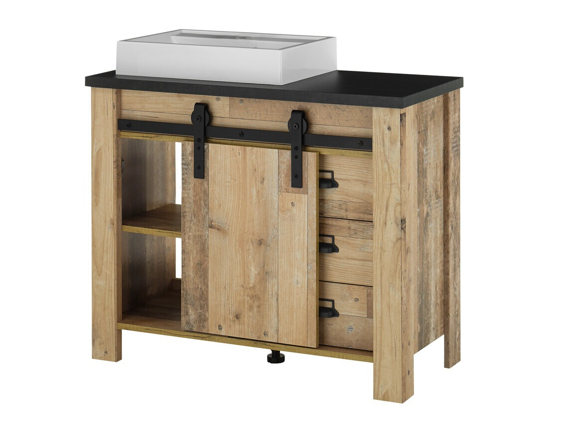 Mosdó alatti álló szekrény Cirtale 133 (Érett tölgy + Antracit)