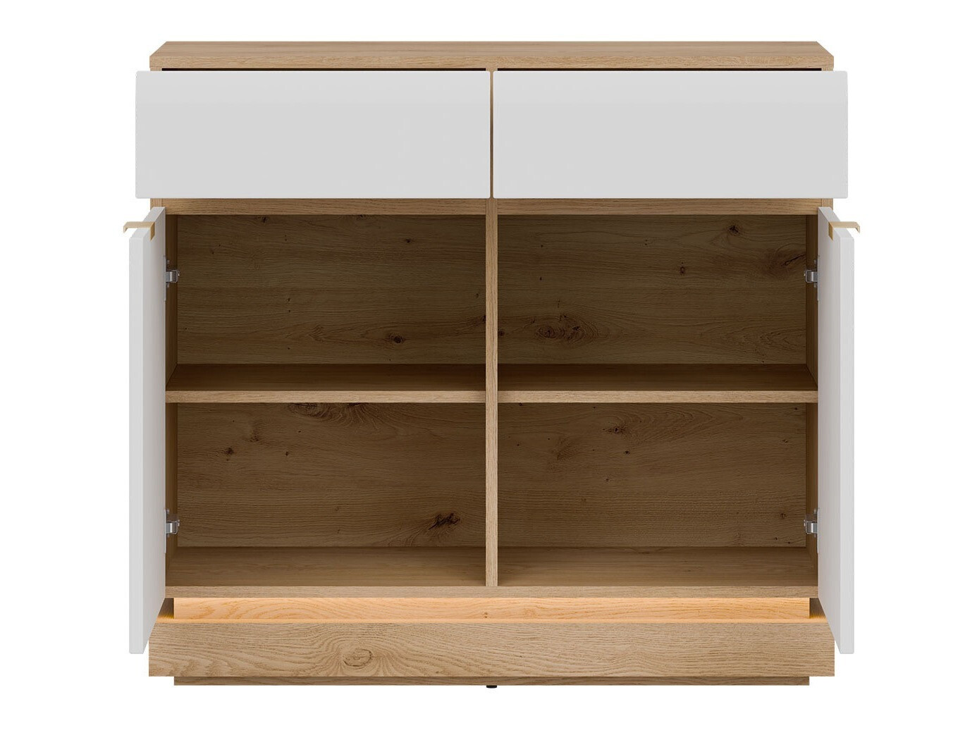 Komód Teselbu 102 (Fehér + Tölgy)