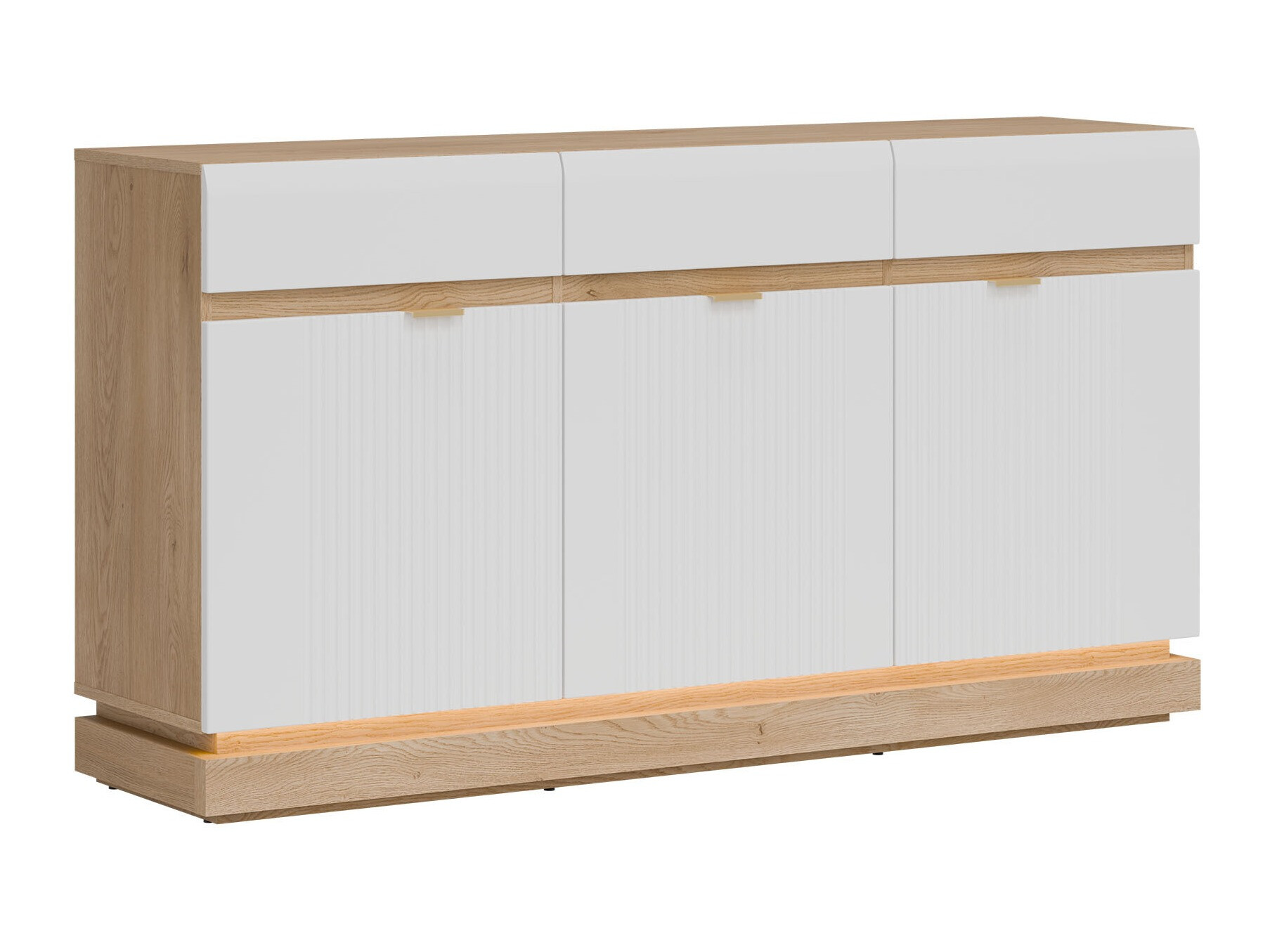 Komód Teselbu 104 (Fehér + Tölgy)