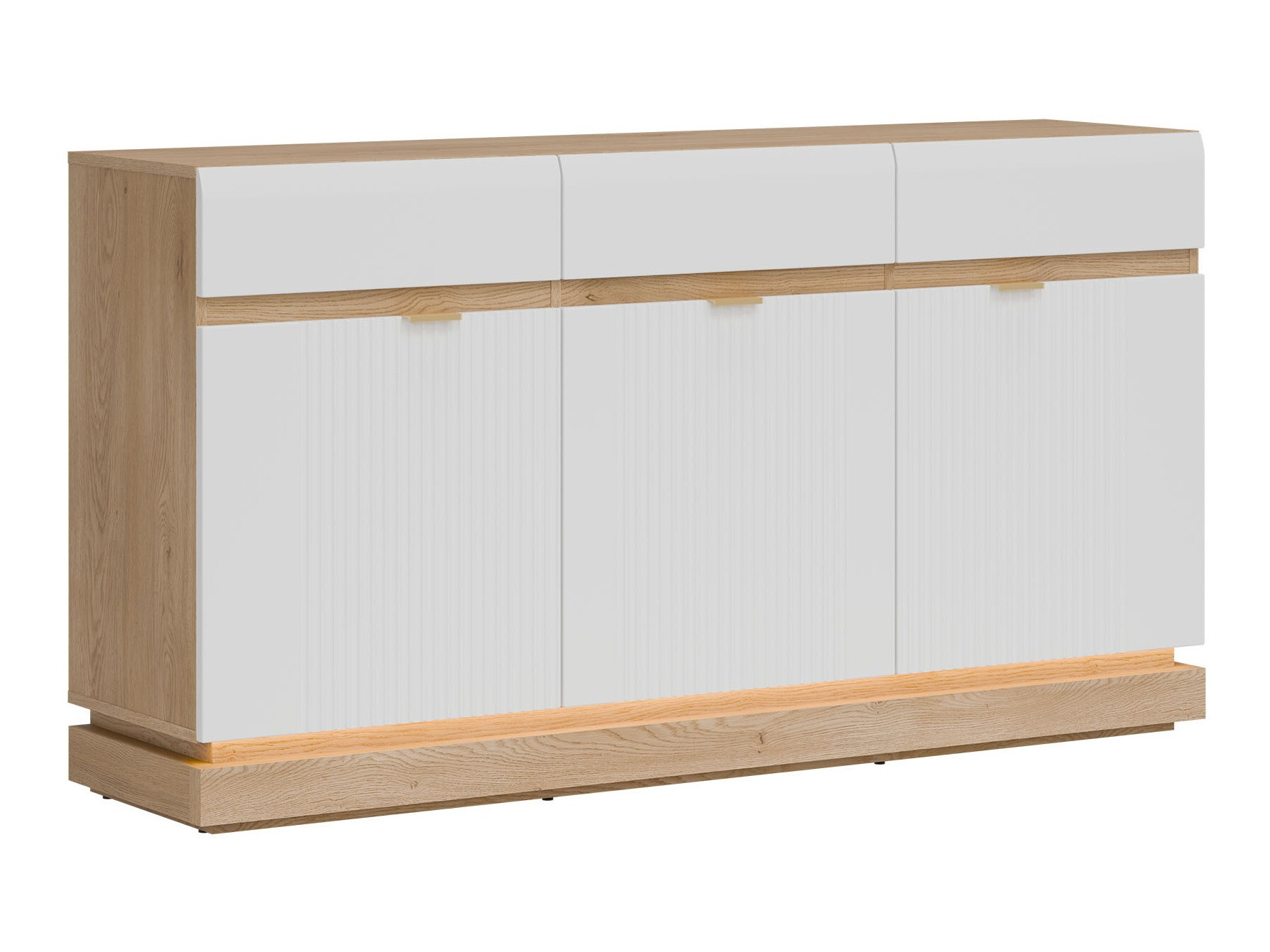 Komód Teselbu 104 (Fehér + Tölgy)