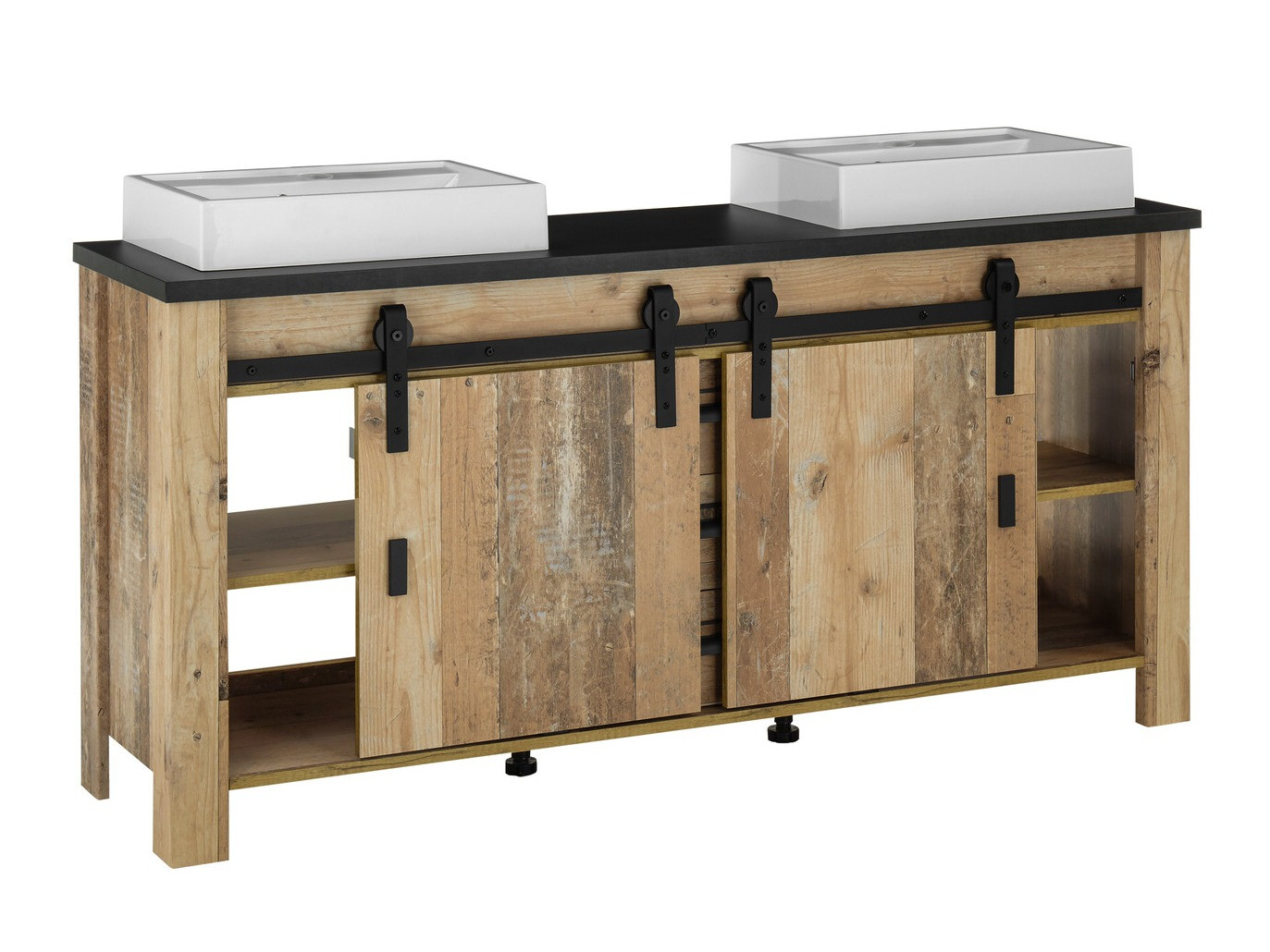 Mosdó alatti álló szekrény Cirtale 134 (Érett tölgy + Antracit)