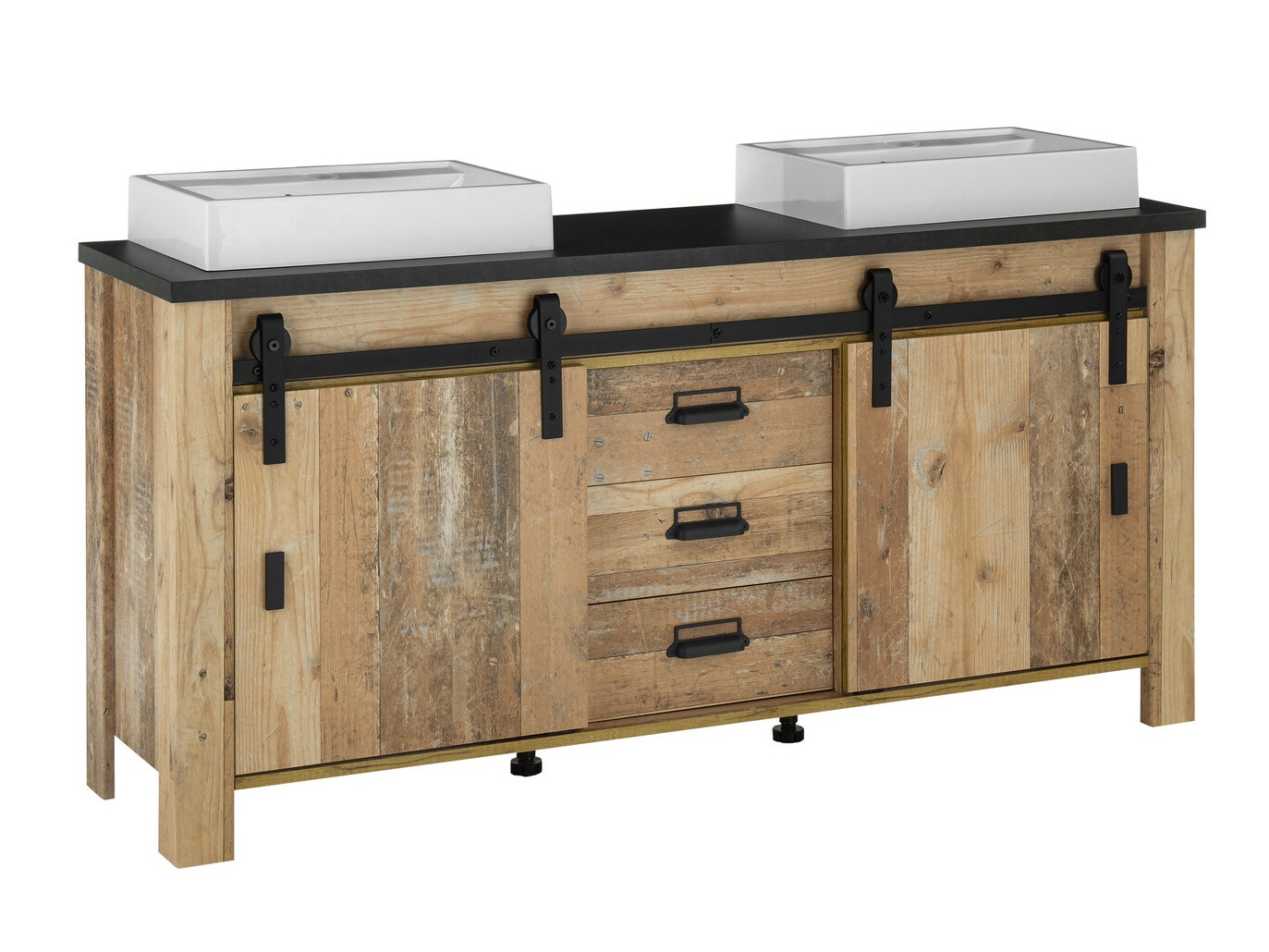 Mosdó alatti szekrény Cirtale 134 (Érett tölgy + Antracit)