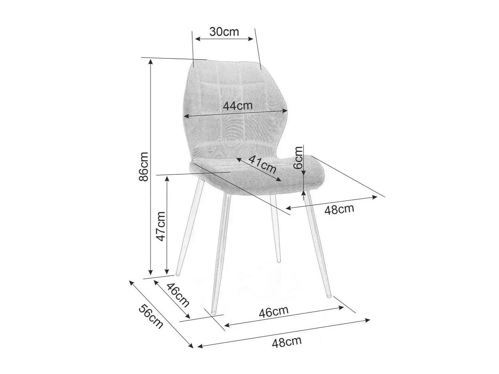 Szék Detroit 736 (Fekete)