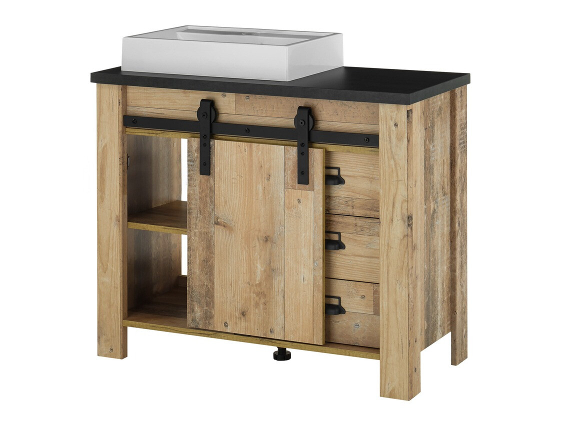 Fürdőszobai garnitúra Cirtale 139 (Érett tölgy + Antracit)