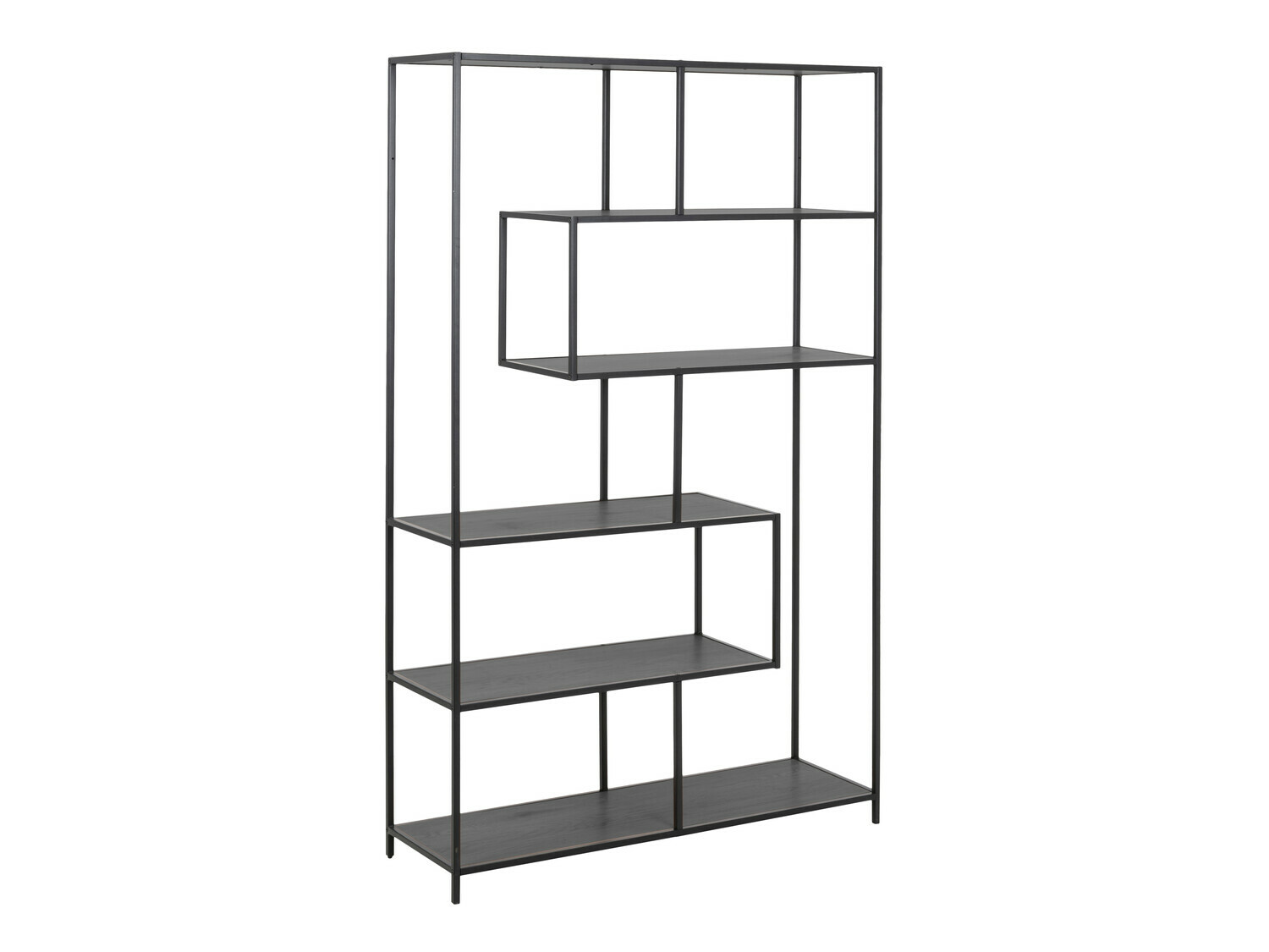 Könyvespolc Norsica Sevferi 134 (Sötét hamuszürke + Fekete)