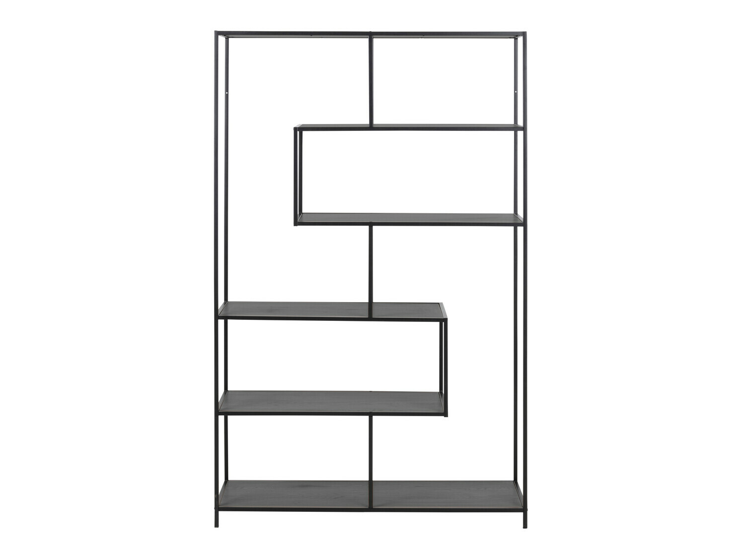 Könyvespolc Norsica Sevferi 134 (Sötét hamuszürke + Fekete)
