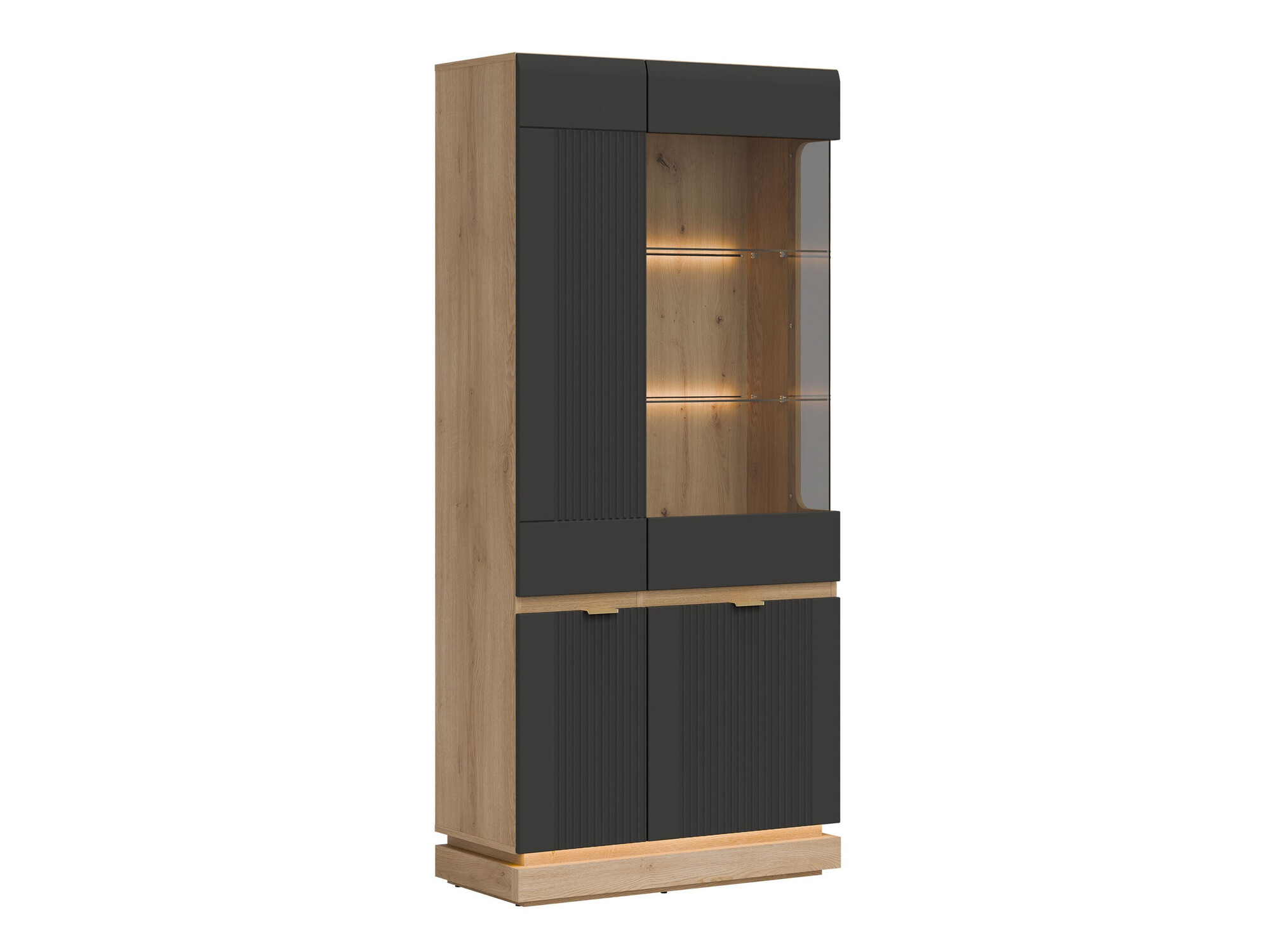 Könyvespolc Teselbu 111 (Antracit + Tölgy)