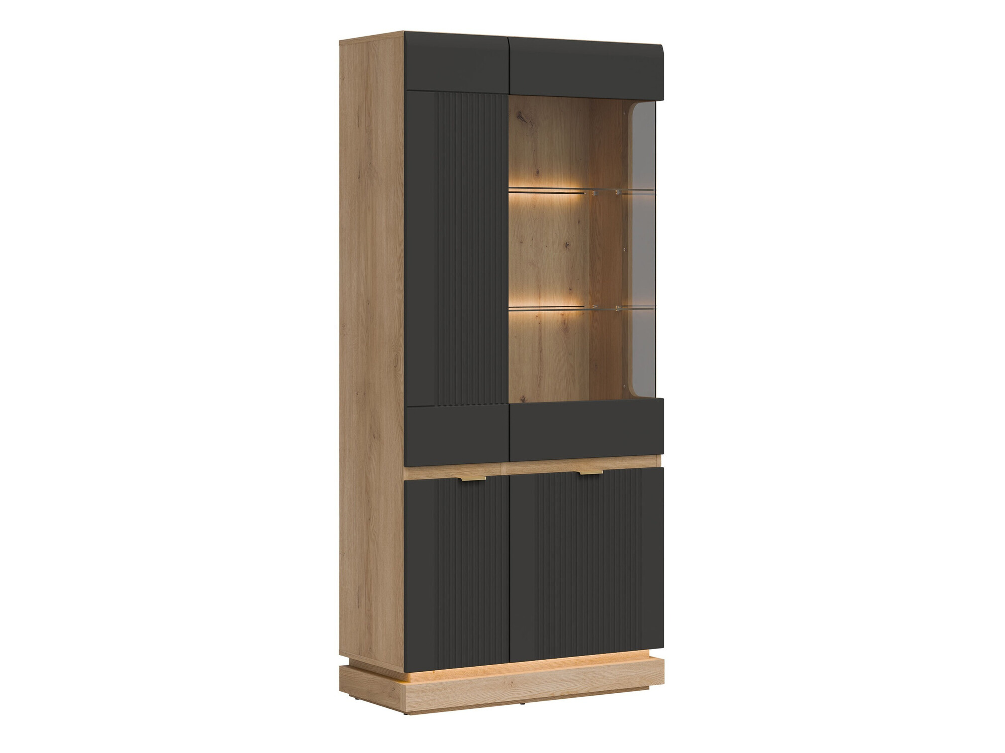 Könyvespolc Teselbu 111 (Antracit + Tölgy)