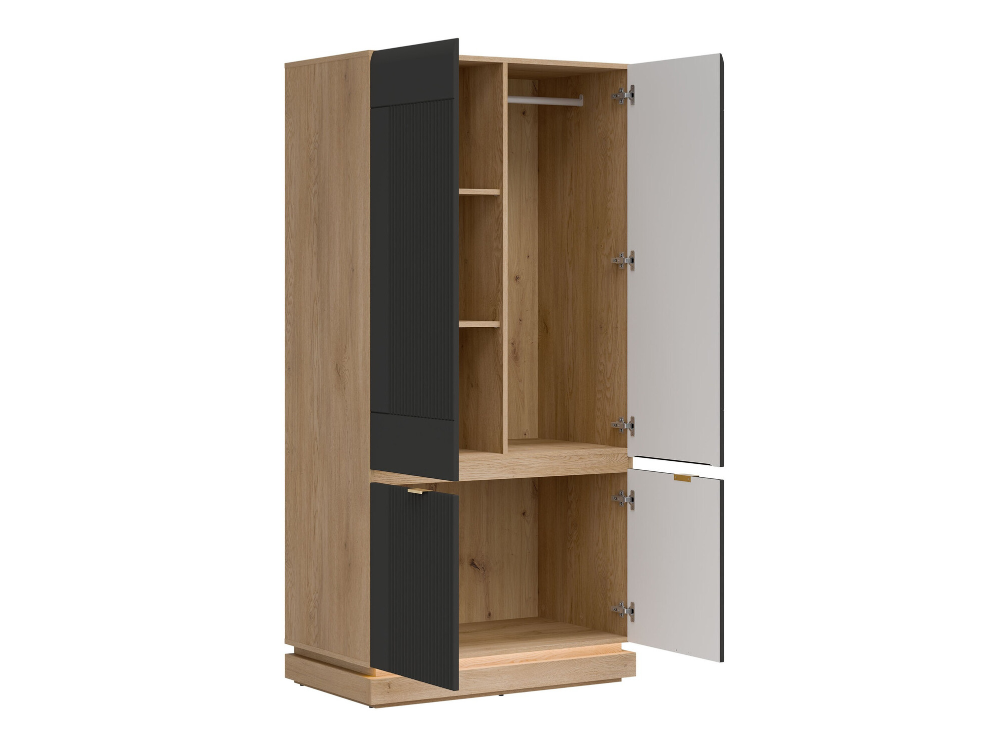 Hálószoba garnitúra Teselbu 117 (Antracit + Tölgy)