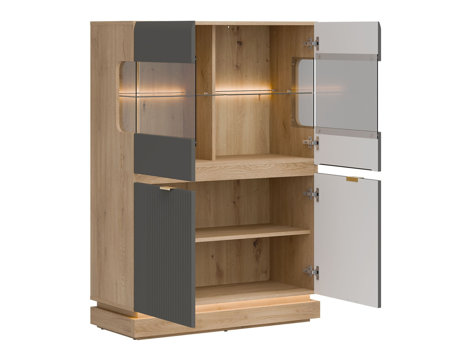 Nappali szett Teselbu 116 (Szürke + Tölgy)