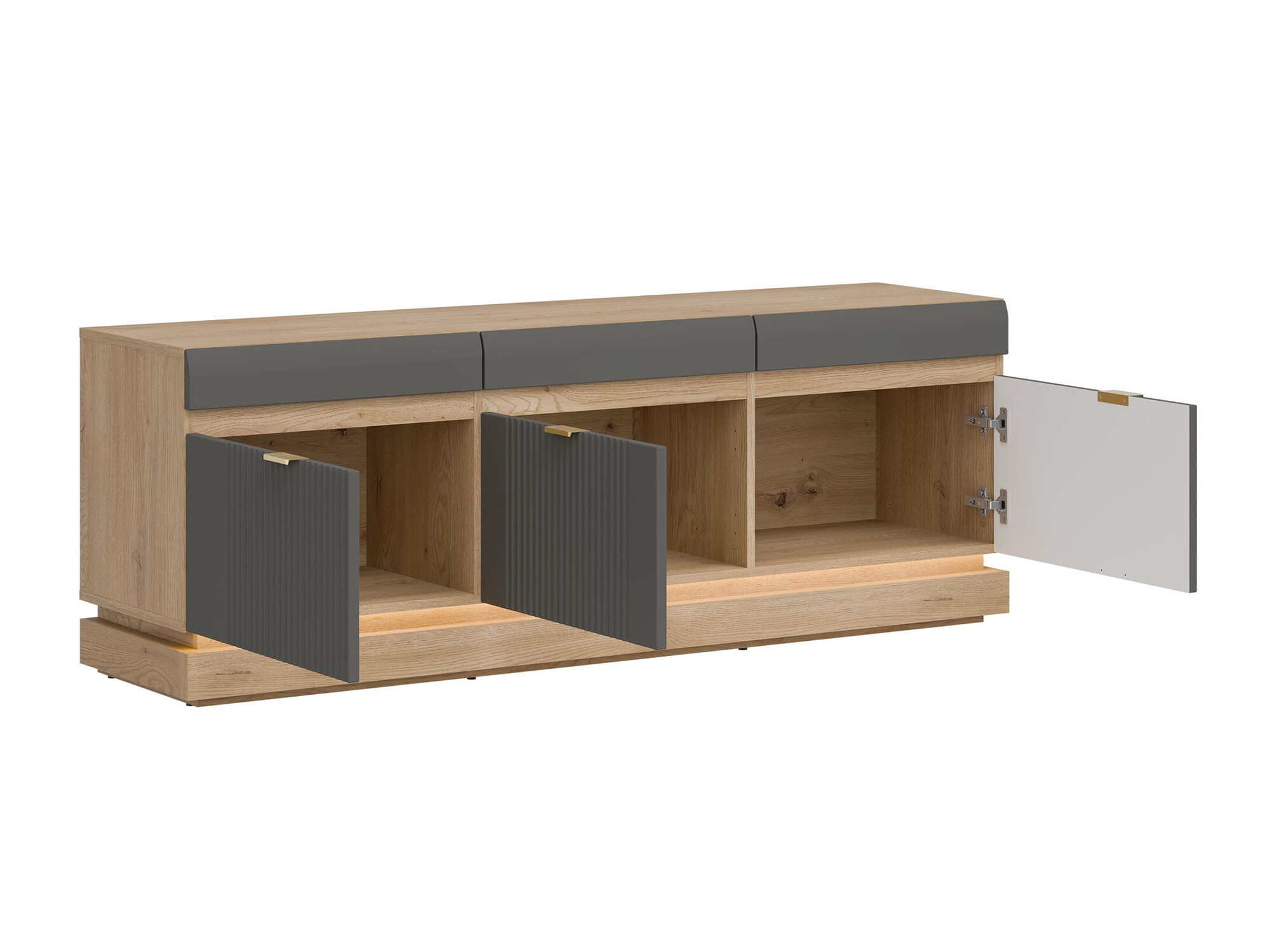 Nappali szett Teselbu 116 (Szürke + Tölgy)