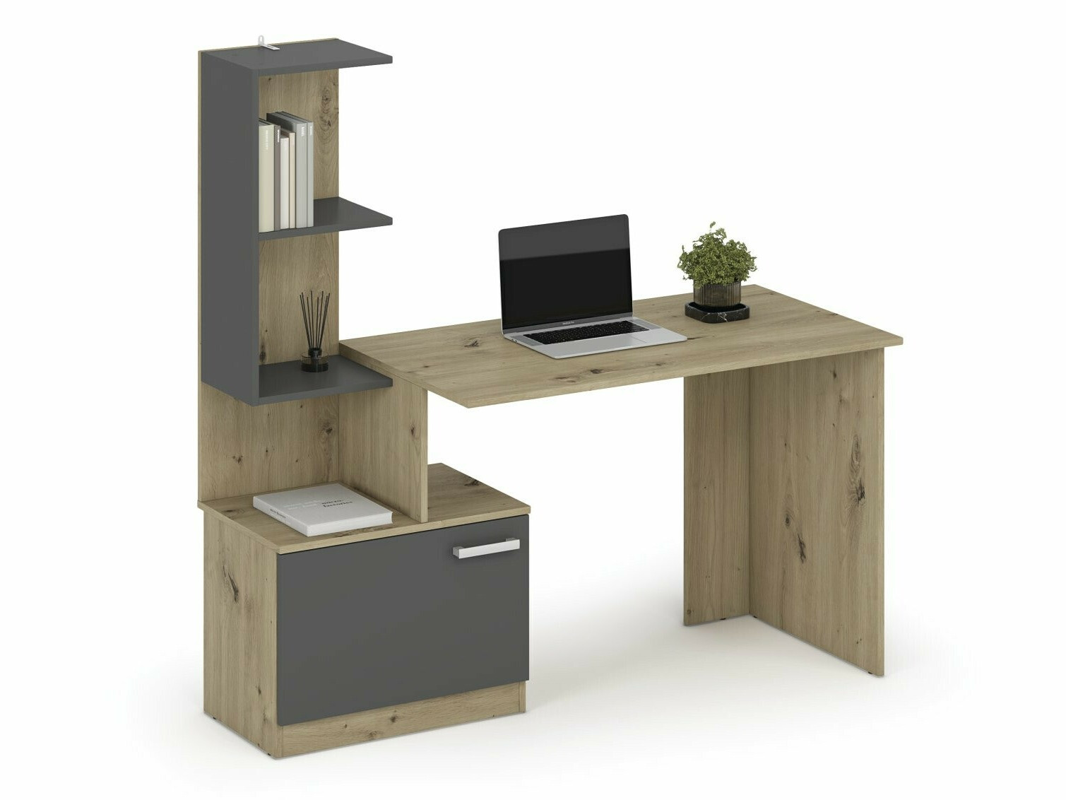 Íróasztal Houston 1948 (Grafit + Artisan tölgy)