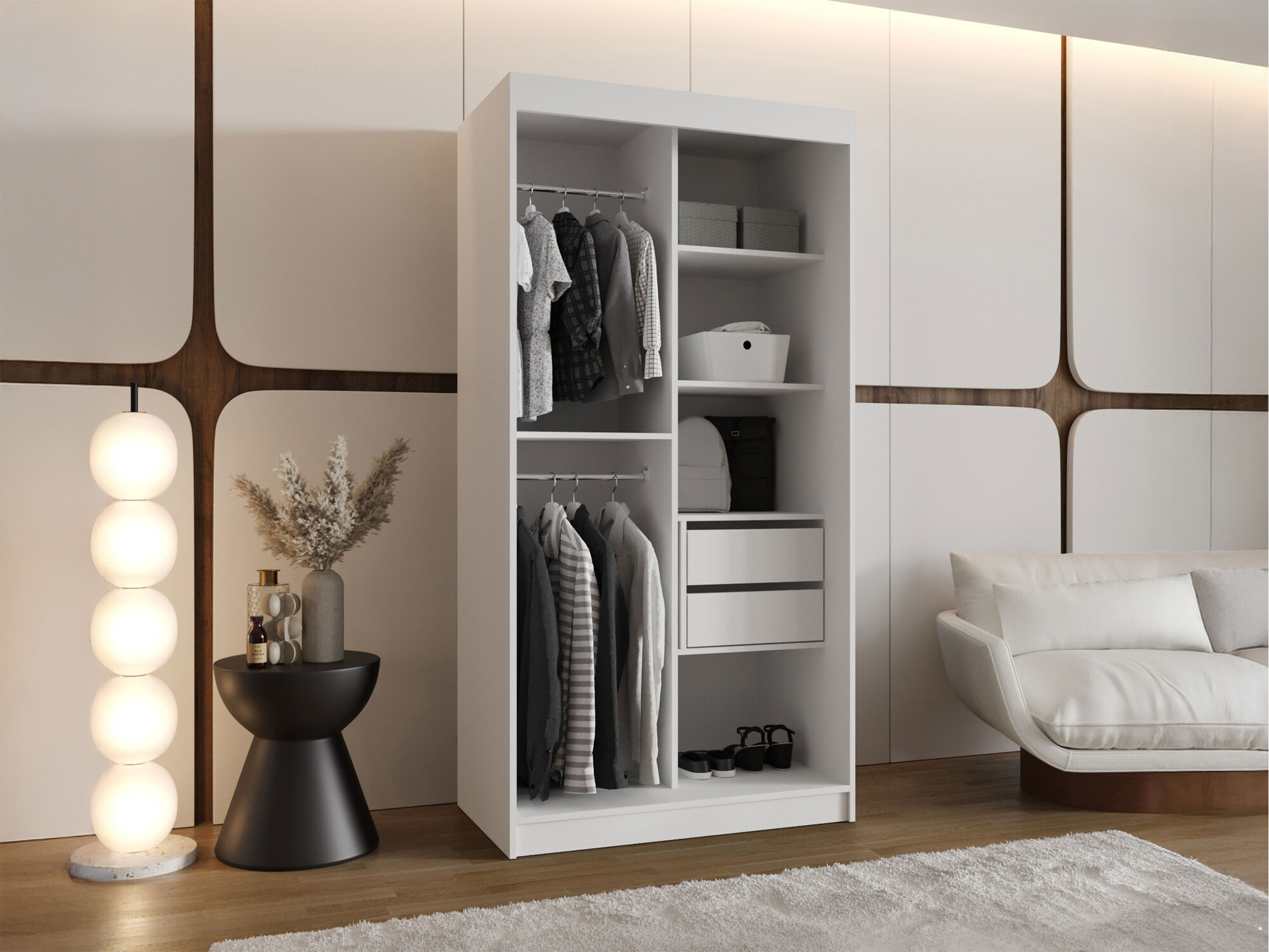 Gardróbszekrény Hartford 498 (Fehér)