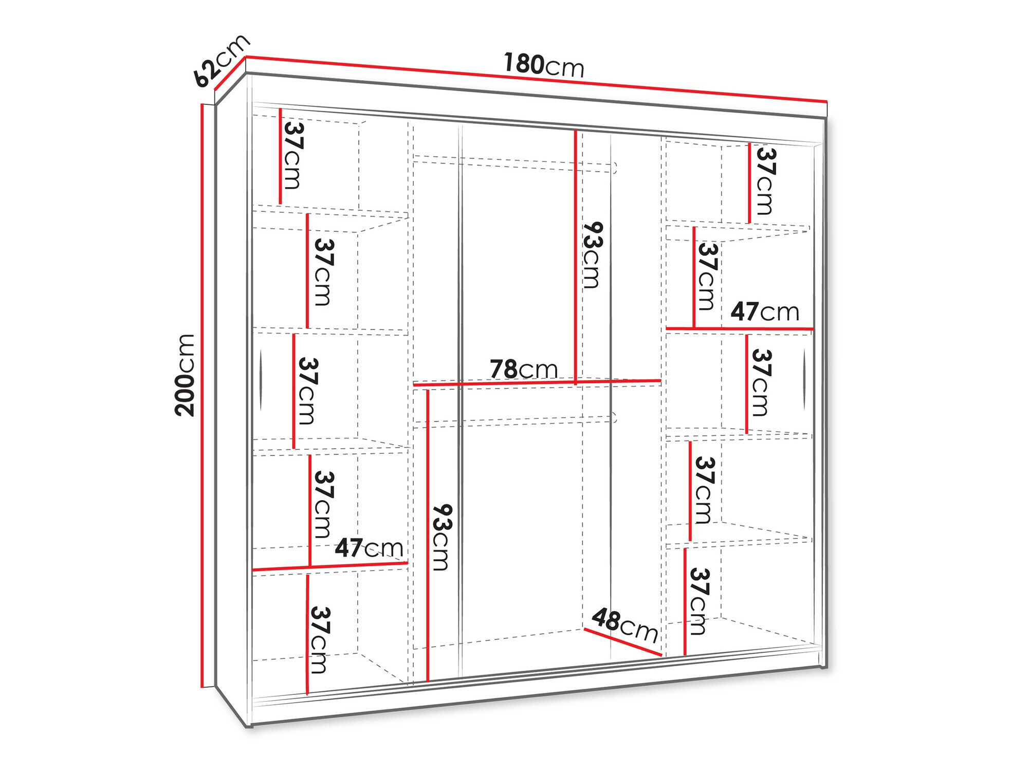Gardróbszekrény Hartford 500 (Fehér)