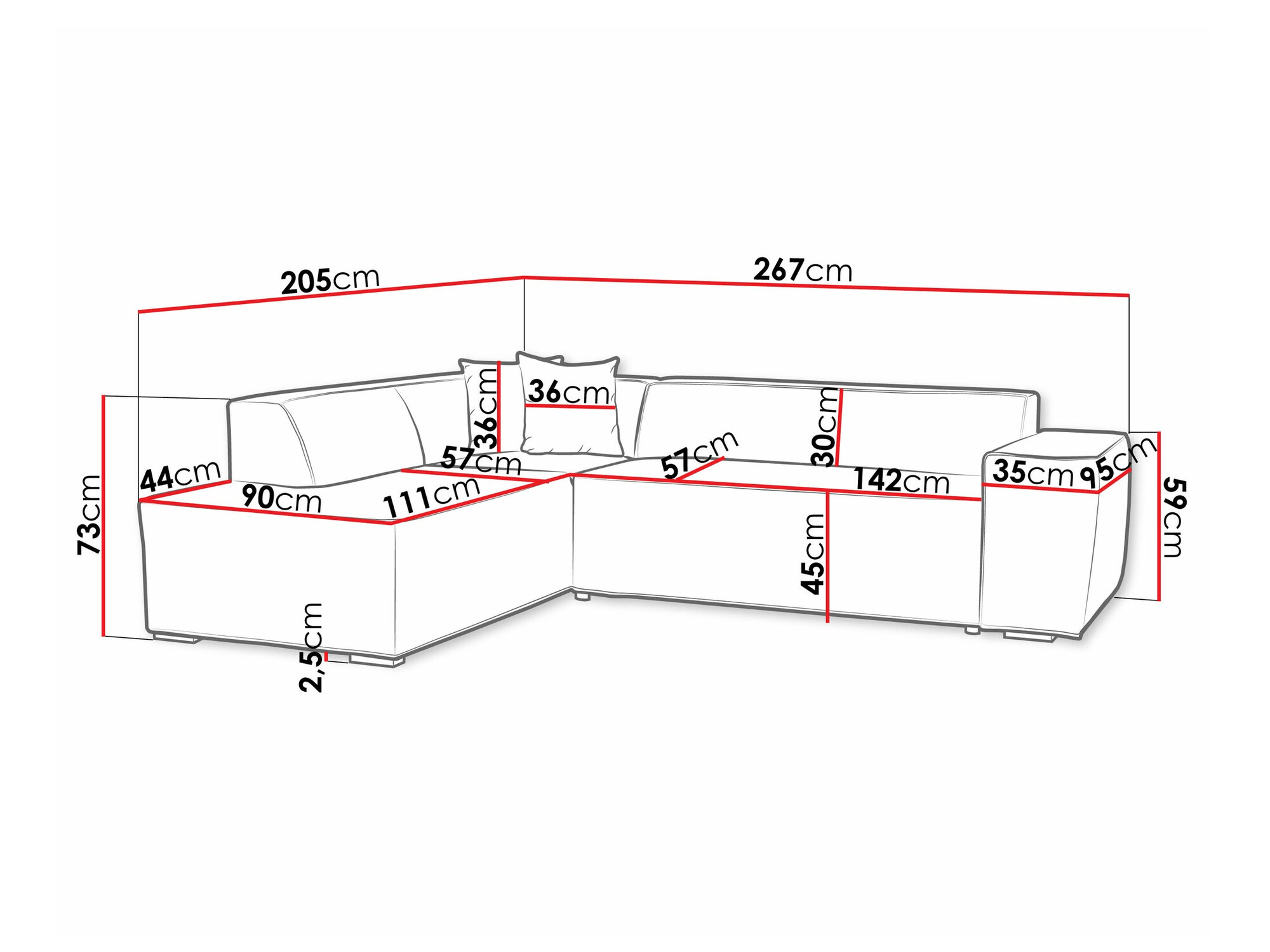 Sarokkanapé Comfivo 289 (Coral 45)