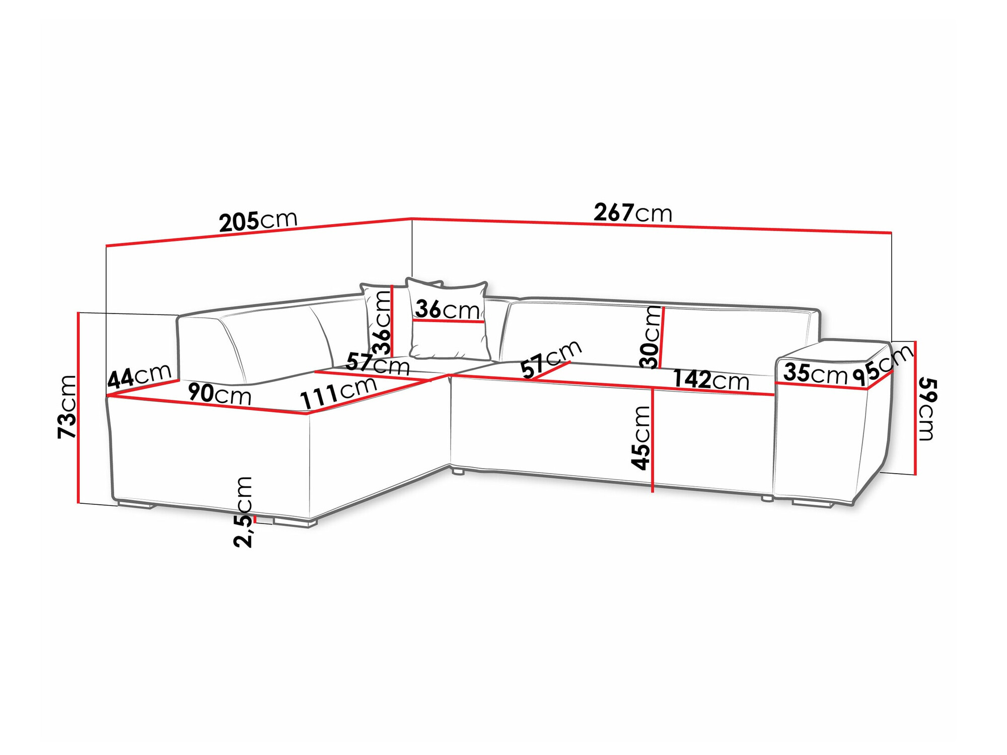 Sarokkanapé Comfivo 289 (Coral 65)