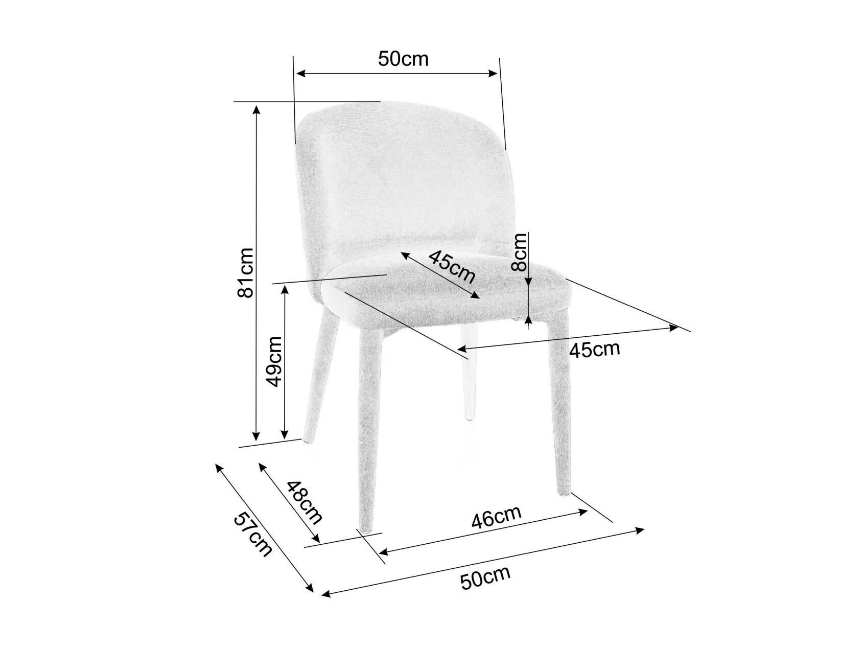 Szék Detroit 742 (Világosszürke)