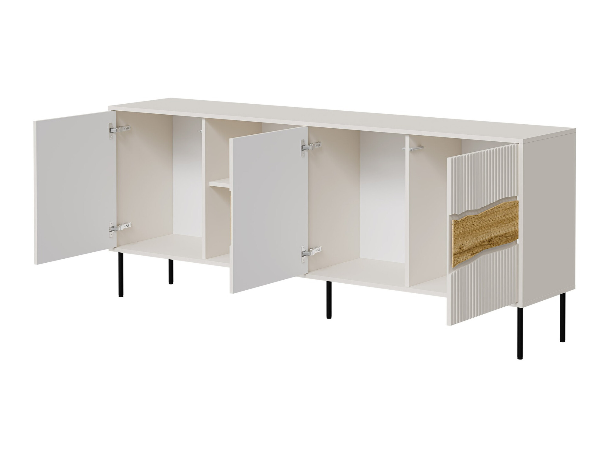 Szekrény Monevare 101 (Fekete + Wotan tölgy)