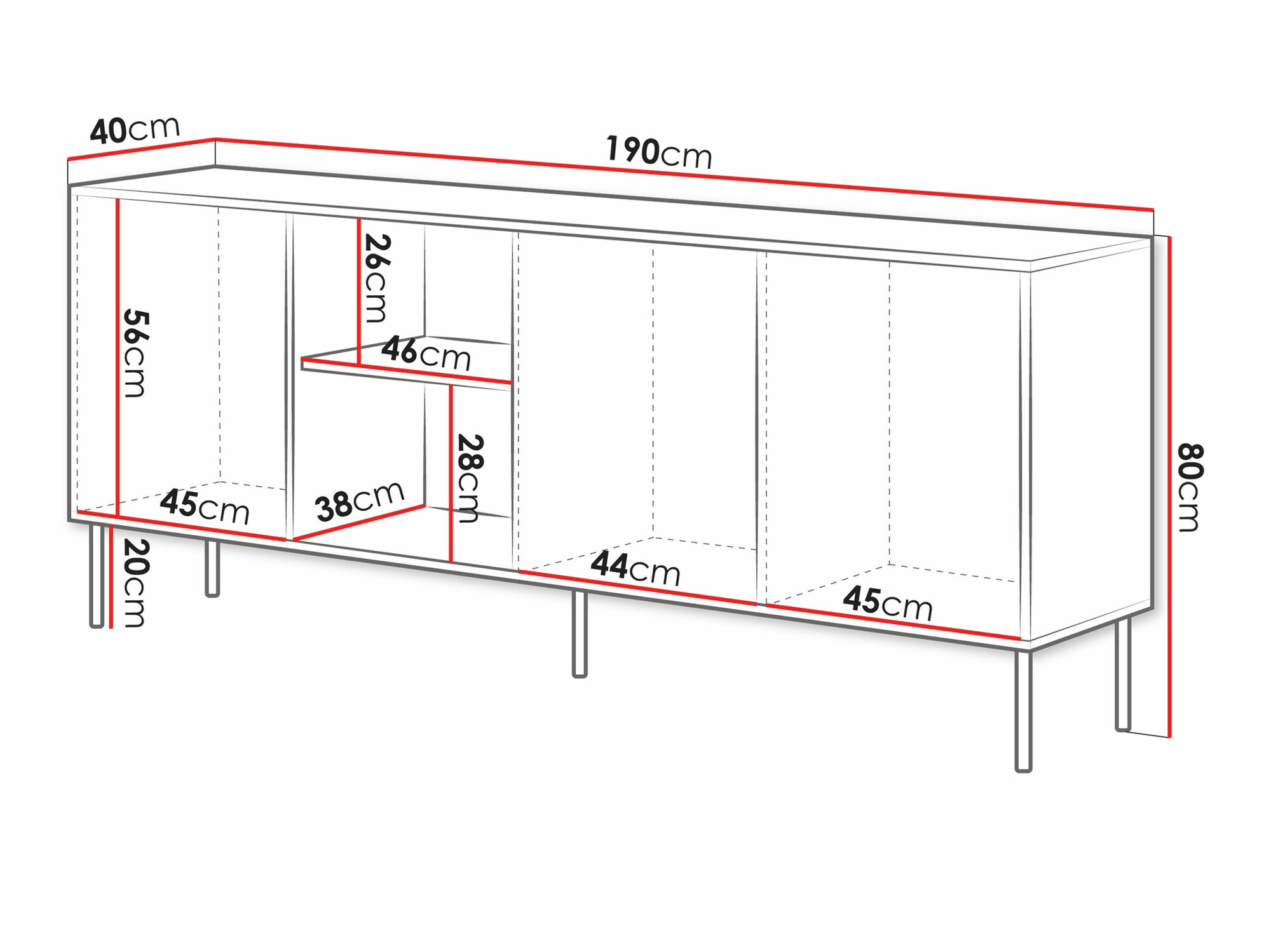 Szekrény Monevare 101 (Fekete + Wotan tölgy)