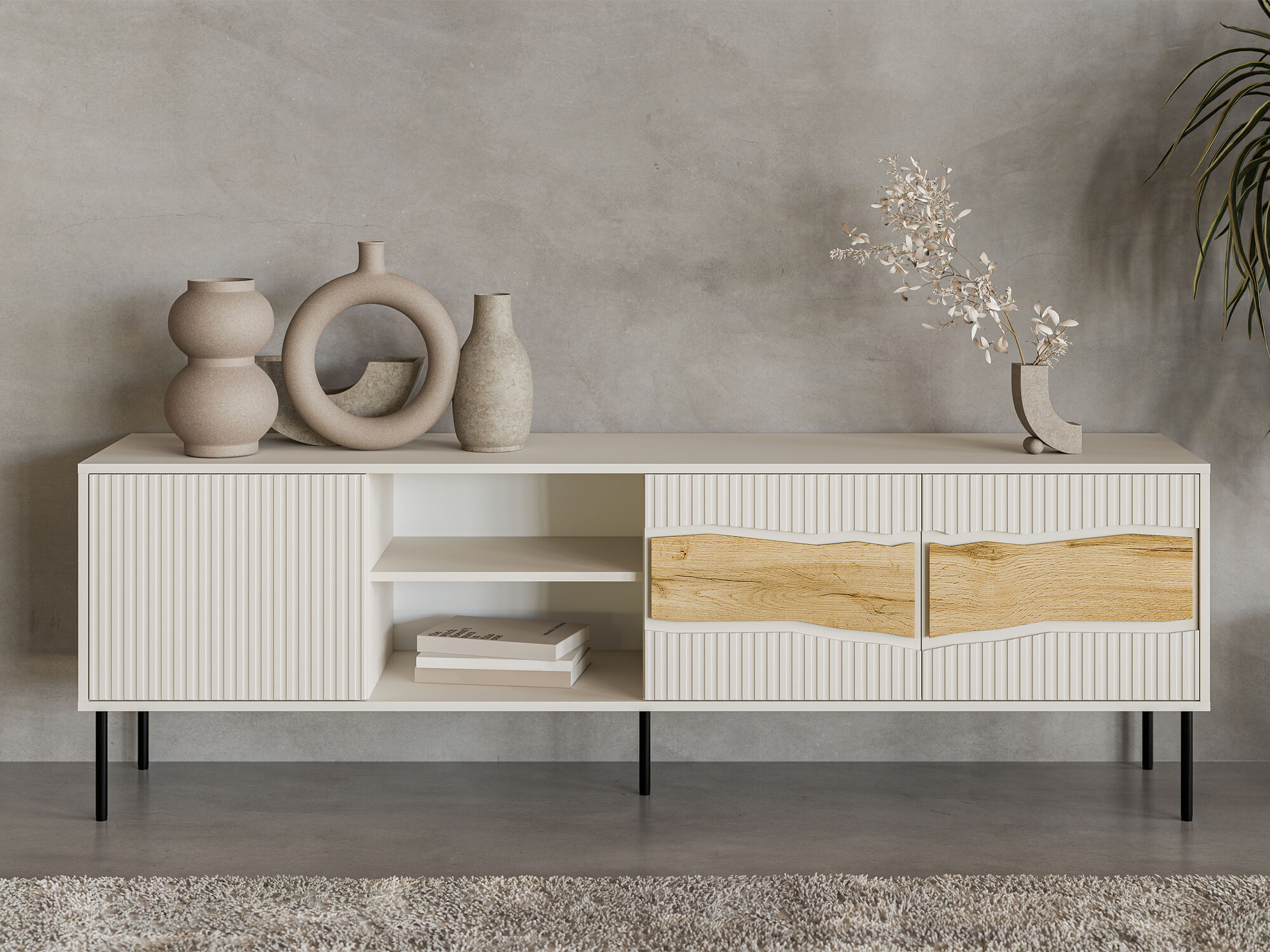 TV-állvány Monevare 102 (Wotan tölgy + Kasmír)