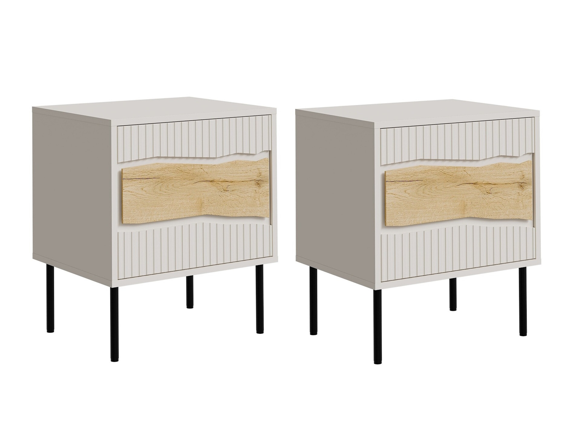 Éjjeliszekrény szett Monevare 104 (Wotan tölgy + Kasmír)