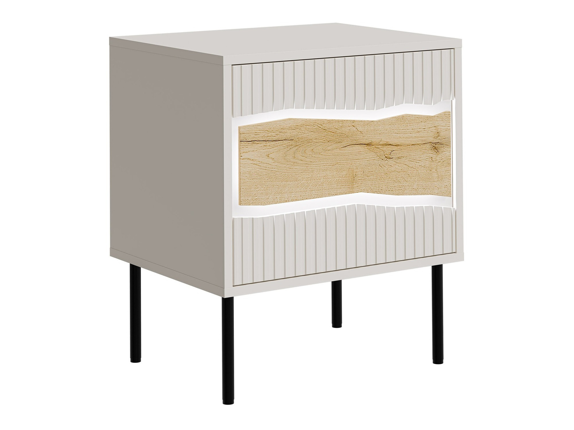 Éjjeliszekrény szett Monevare 104 (Wotan tölgy + Kasmír)