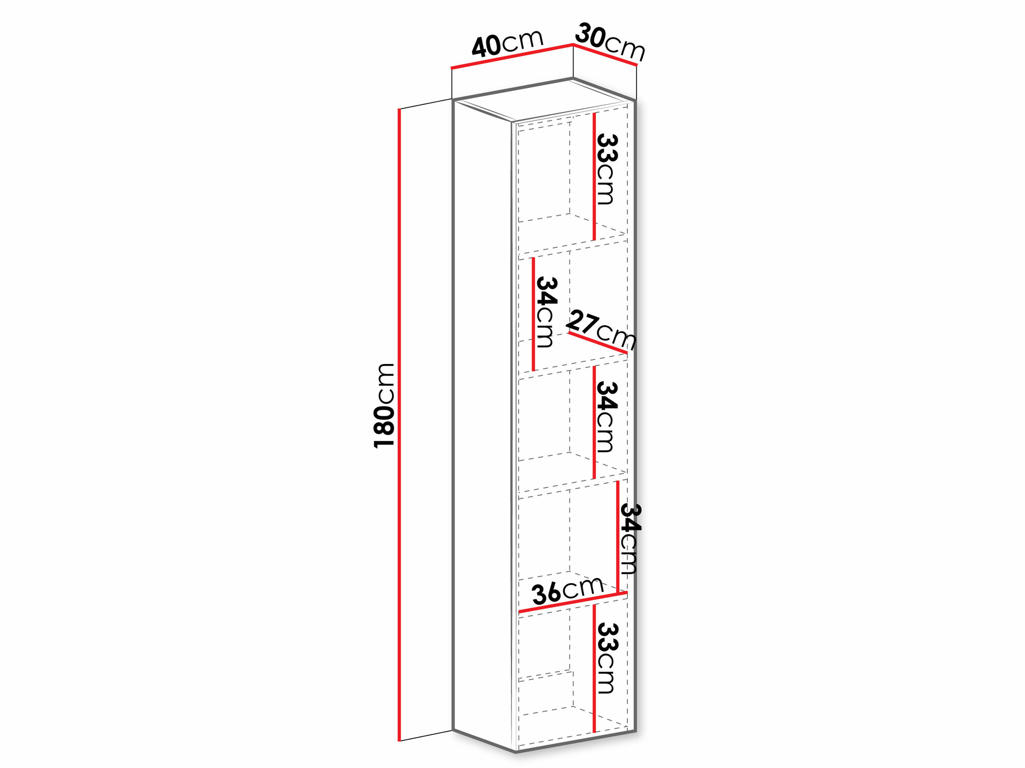 Fali polc Venenou 128 (Fehér + Fényes fehér)