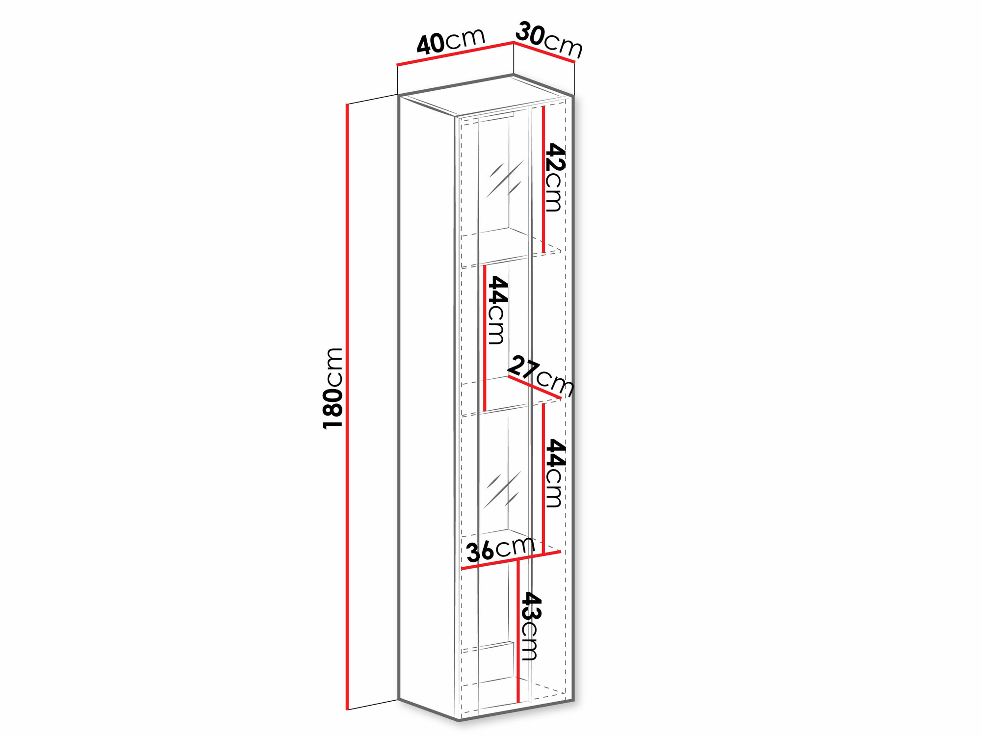 Fali polc Venenou 130 (Fehér + Fényes fehér)
