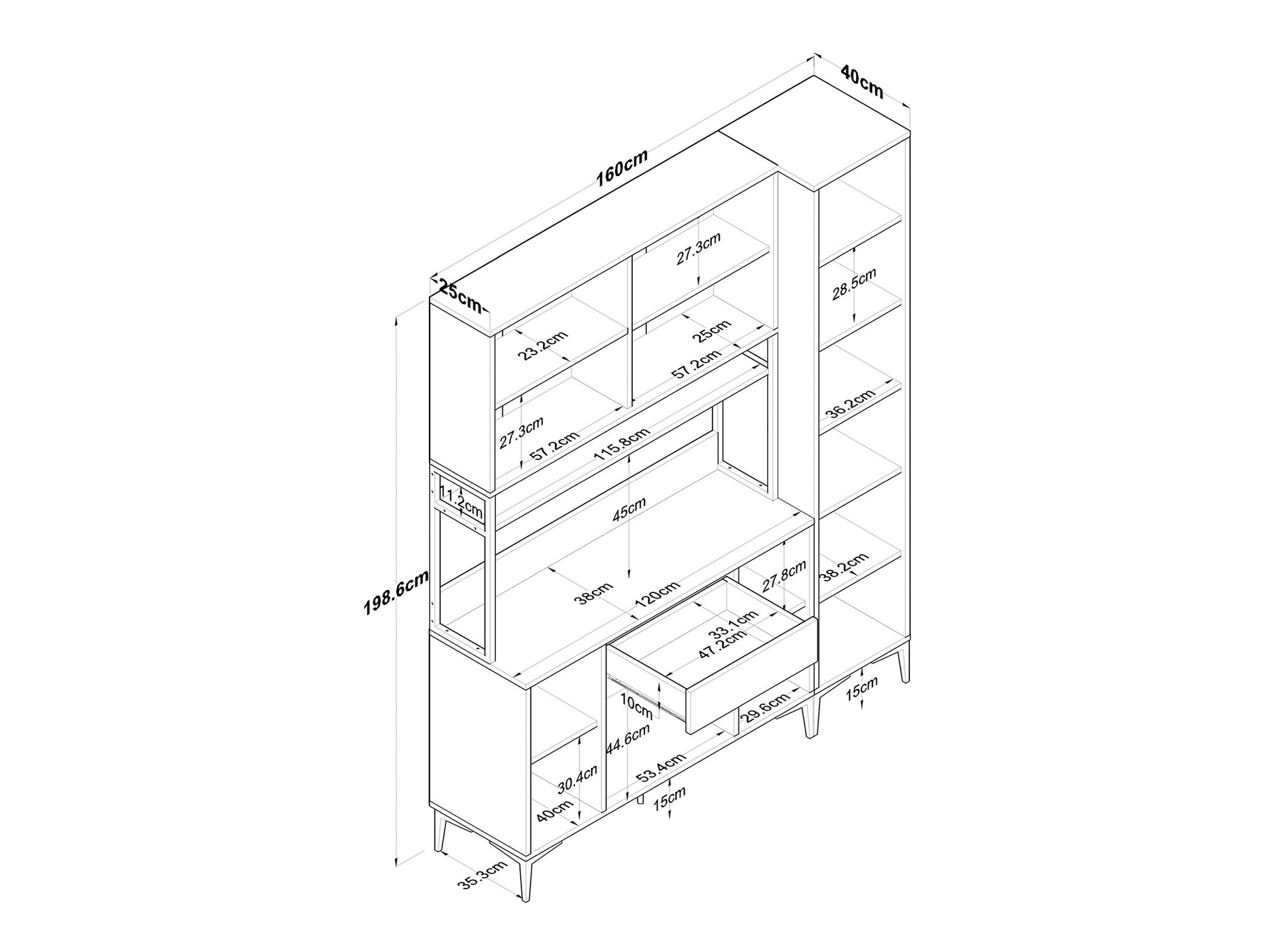 Többfunkciós bútor Kailua 2500