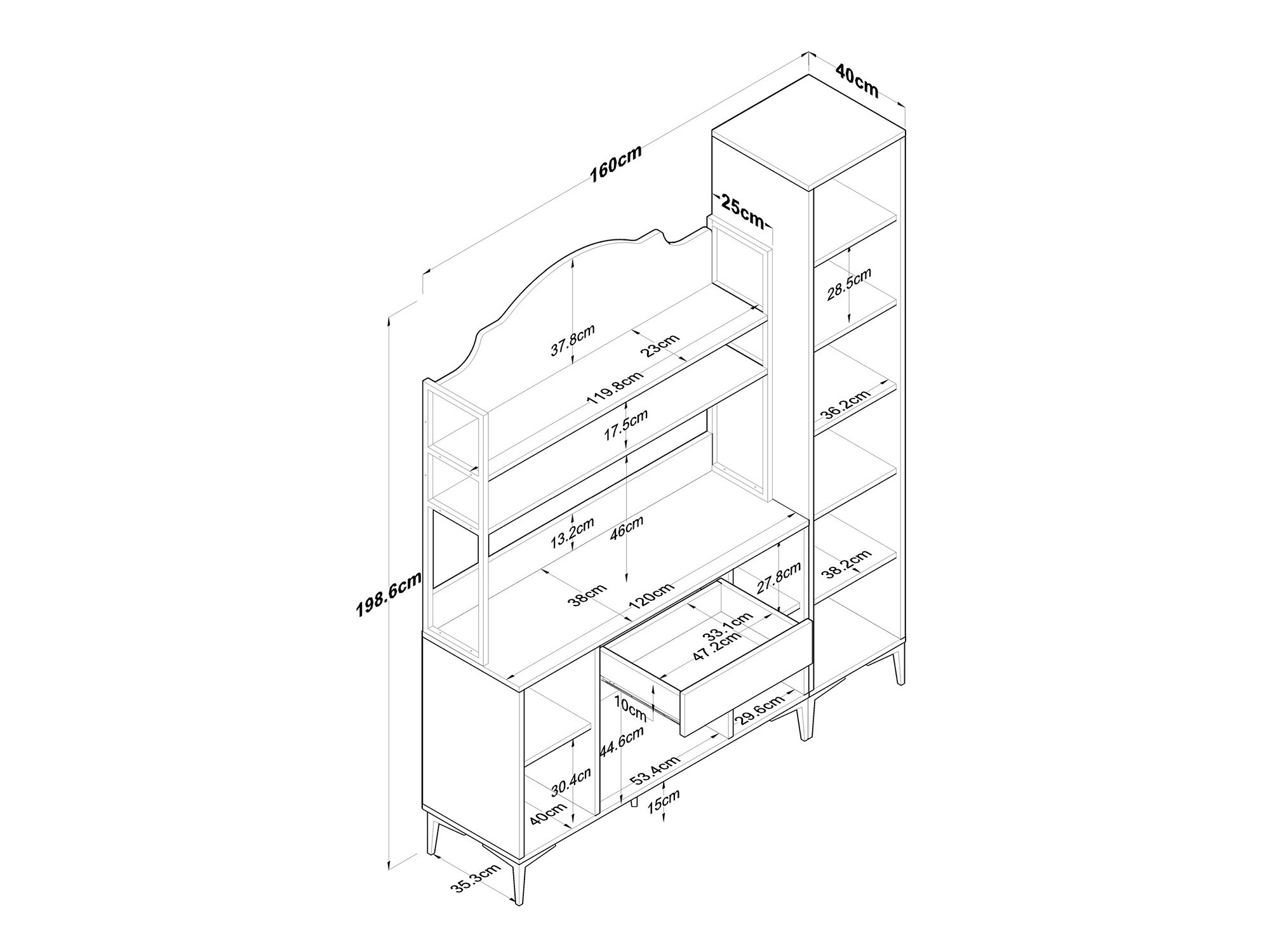 Többfunkciós bútor Kailua 2502