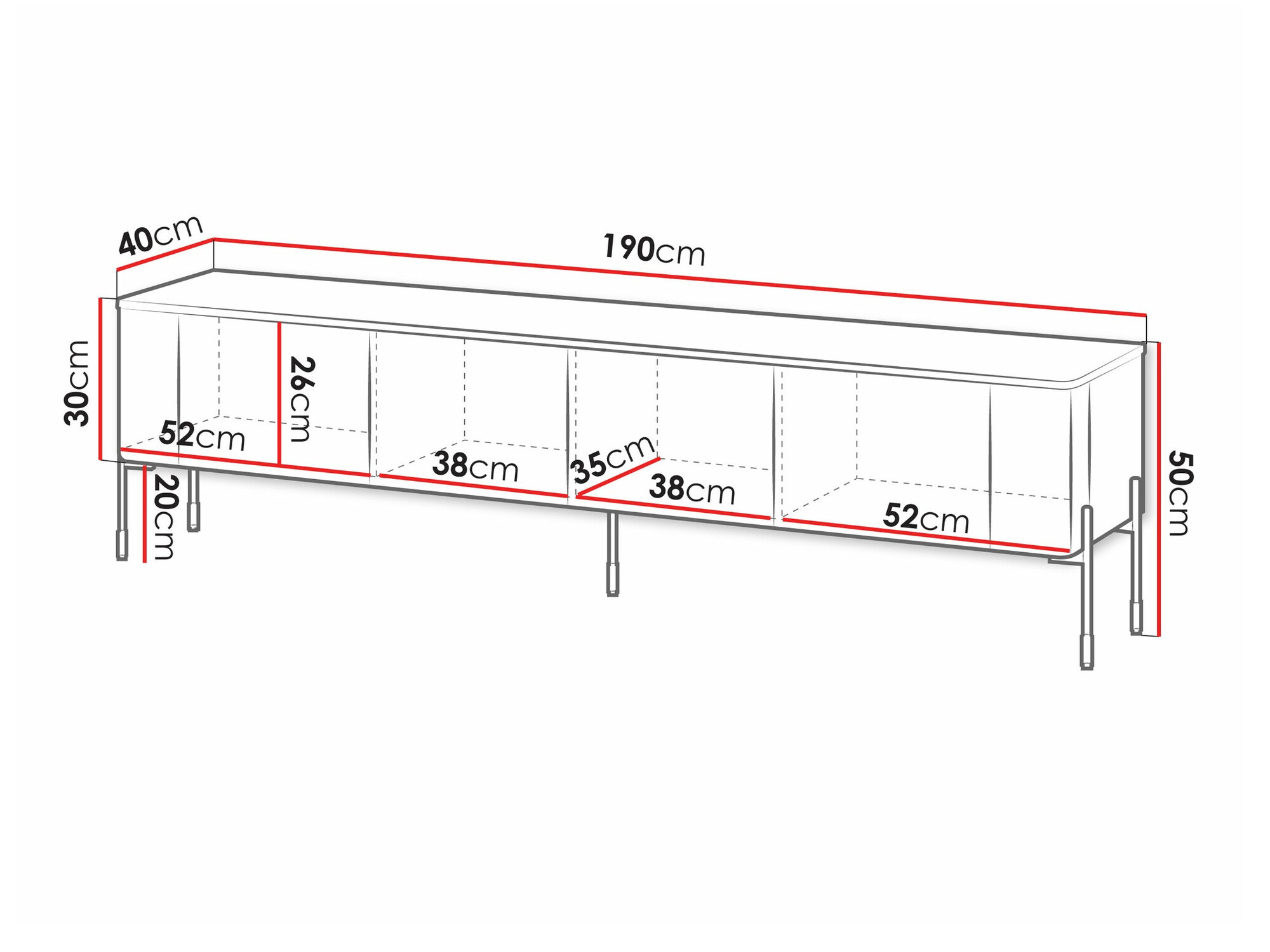 TV-állvány Mavnue 102 (Fekete)