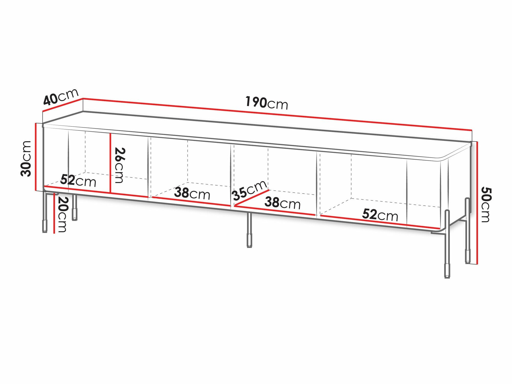 TV-állvány Nobilitas (Kasmír)
