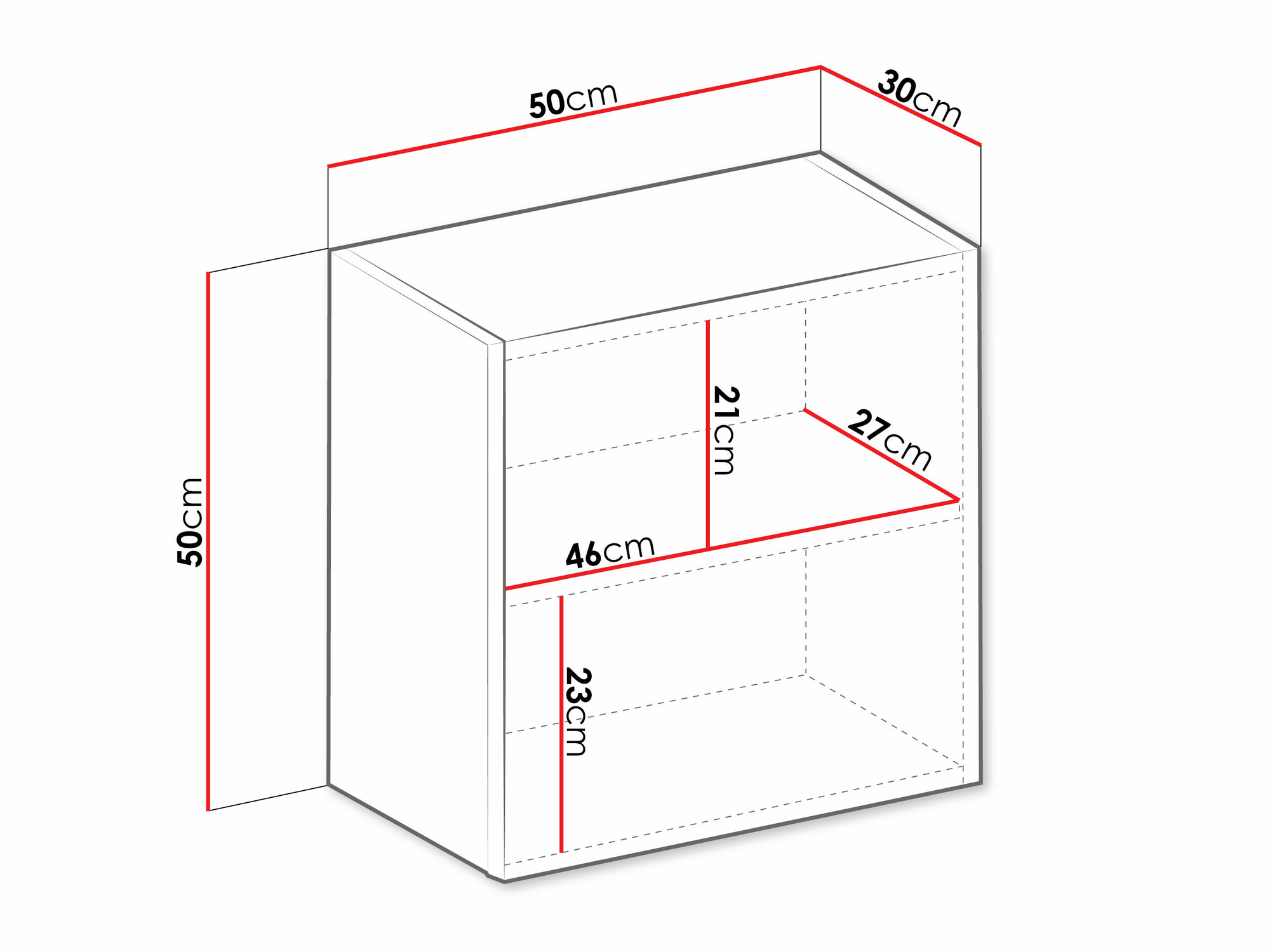 Fali szekrény Venenou 127 (Fehér + Fényes fehér)