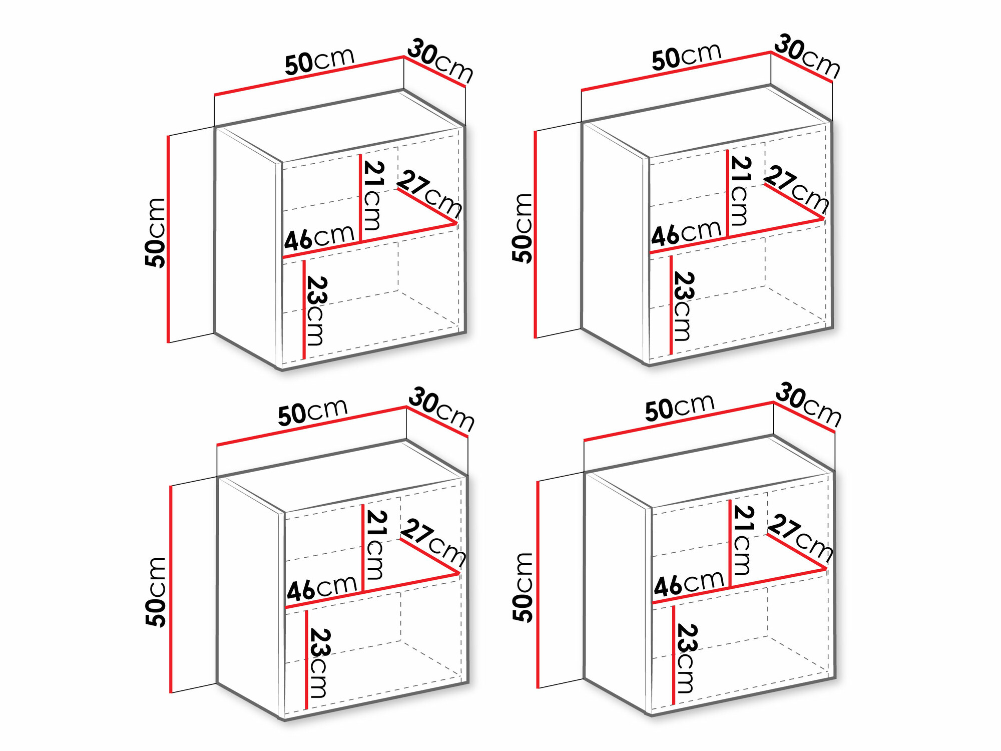 Konyhabútorok Venenou 143 (Fehér + Fényes fehér)