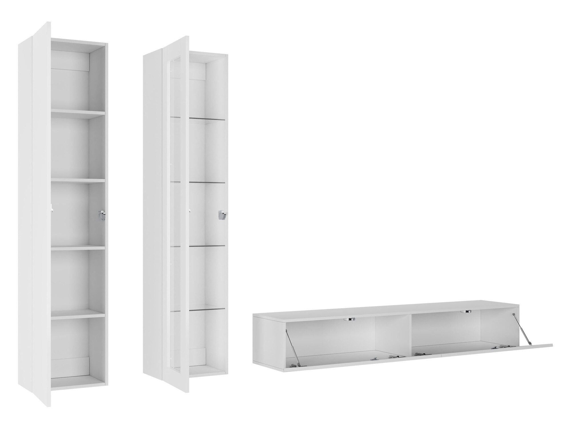 Nappali szett Venenou 102 (Fehér + Fényes fehér)