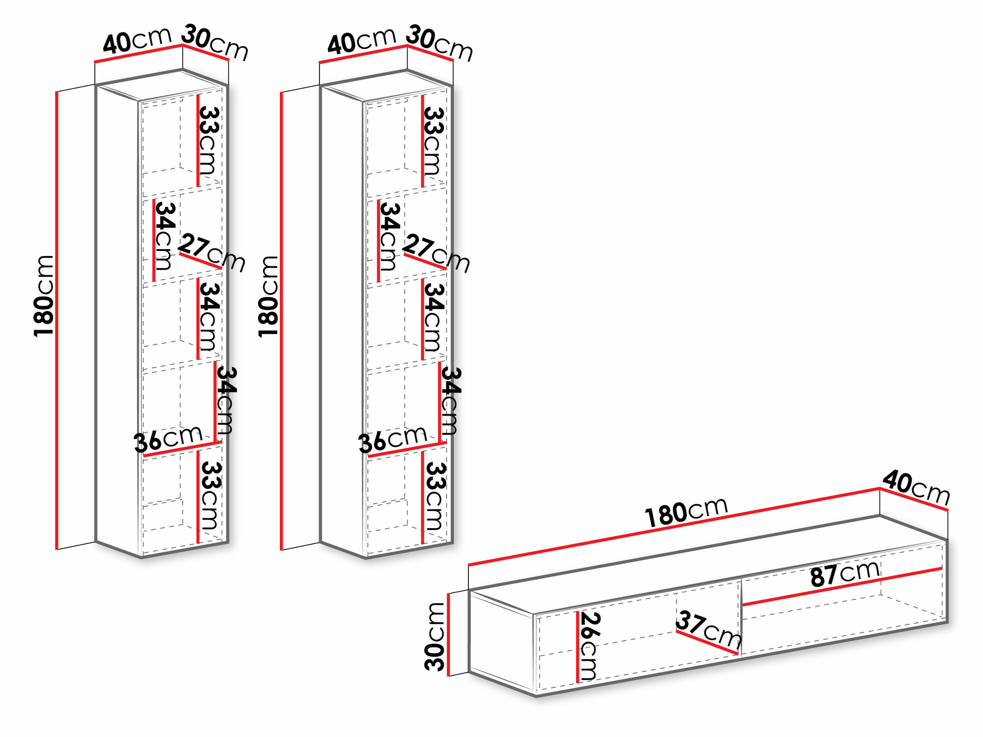 Nappali szett Venenou 103 (Fehér + Fényes fehér)