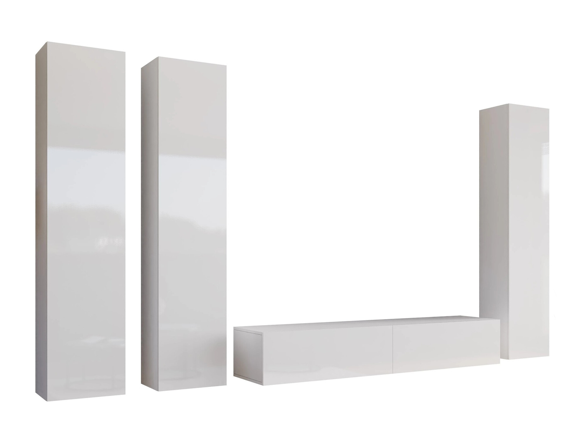 Nappali szett Vilrin (Fehér + Fényes fehér)