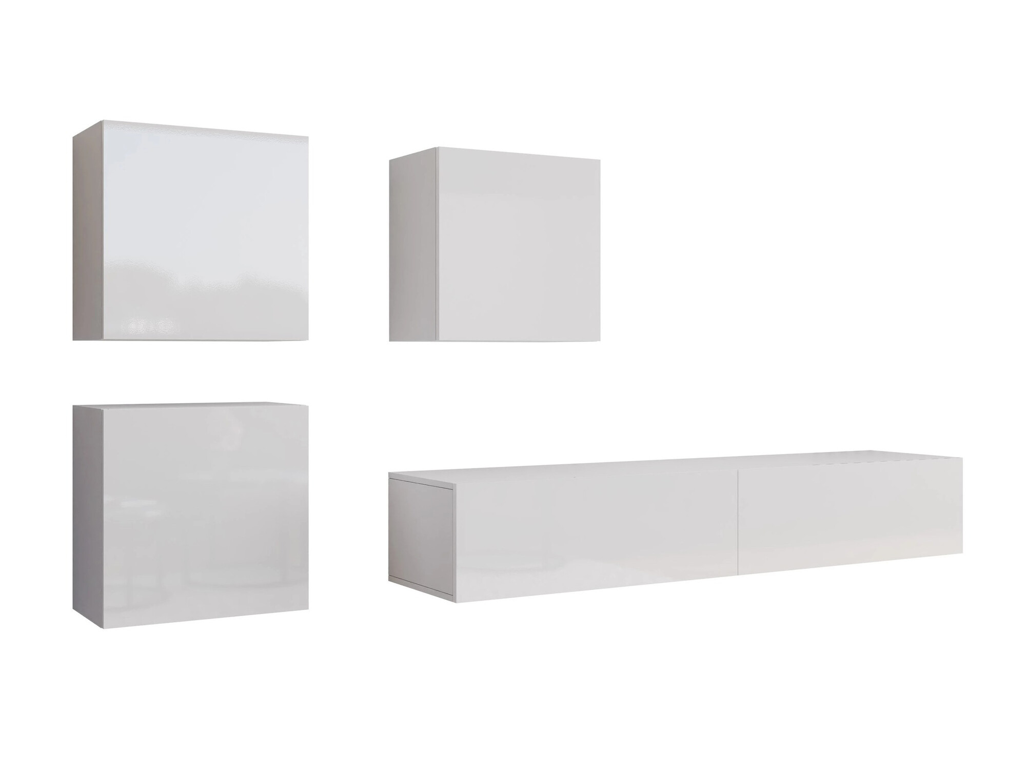 Nappali szett Vilrin IV (Fehér + Fényes fehér)