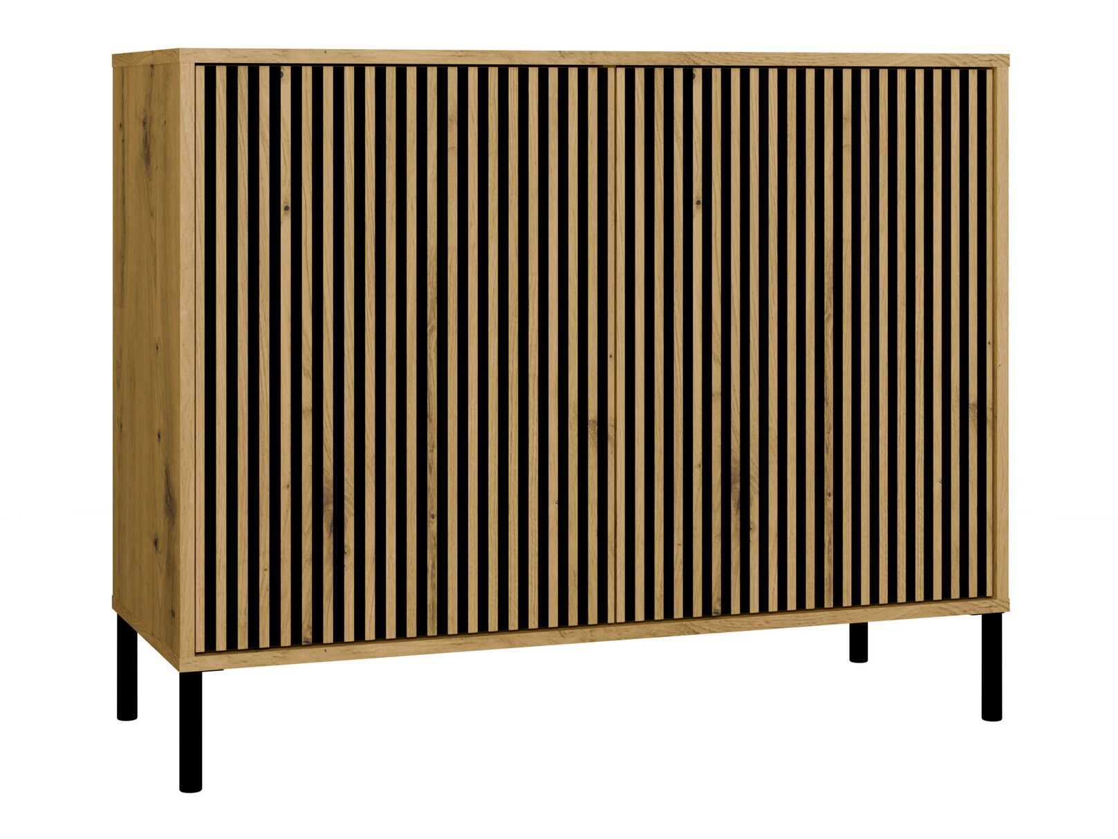 Szekrény Orlsone 108 (Fekete + Artisan tölgy)