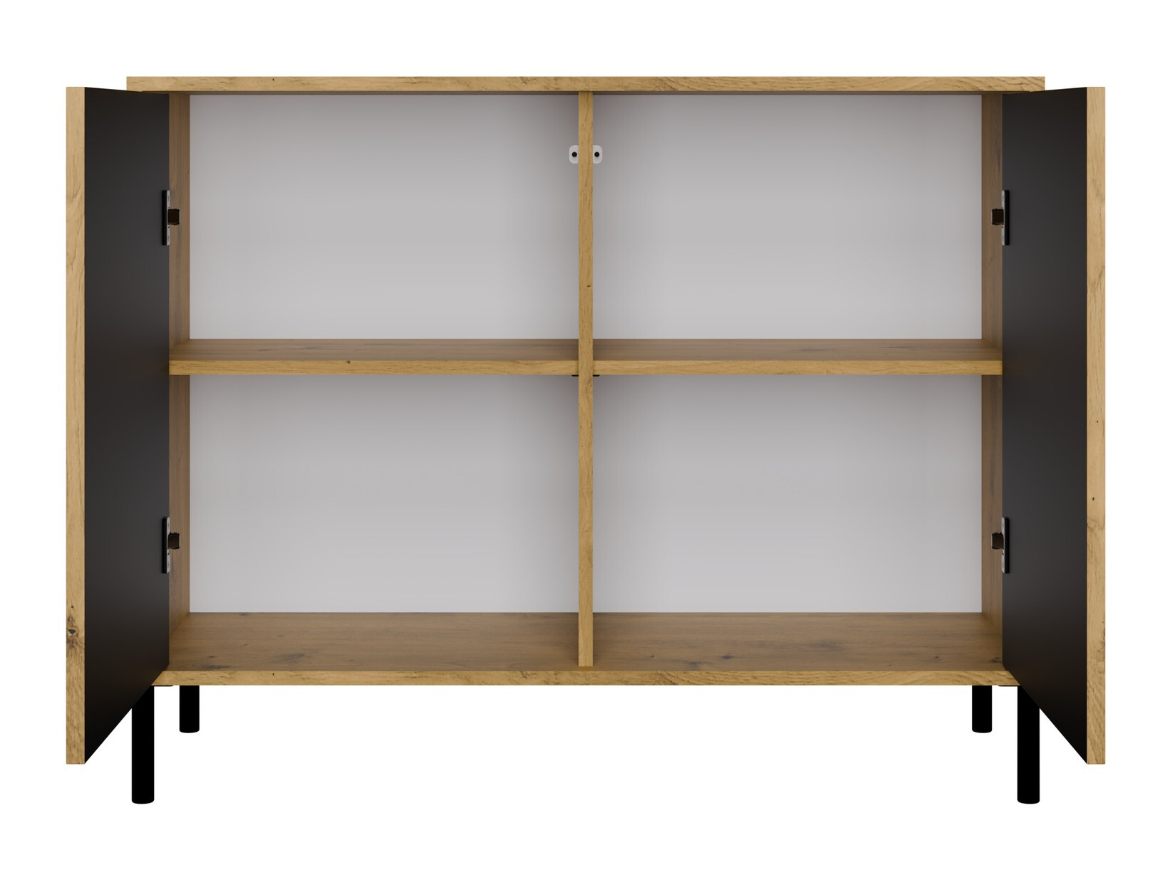 Szekrény Orlsone 108 (Fekete + Artisan tölgy)