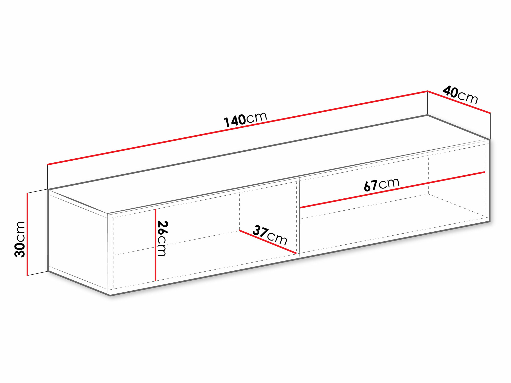 TV-állvány Venenou 125 (Fekete + Wotan tölgy)