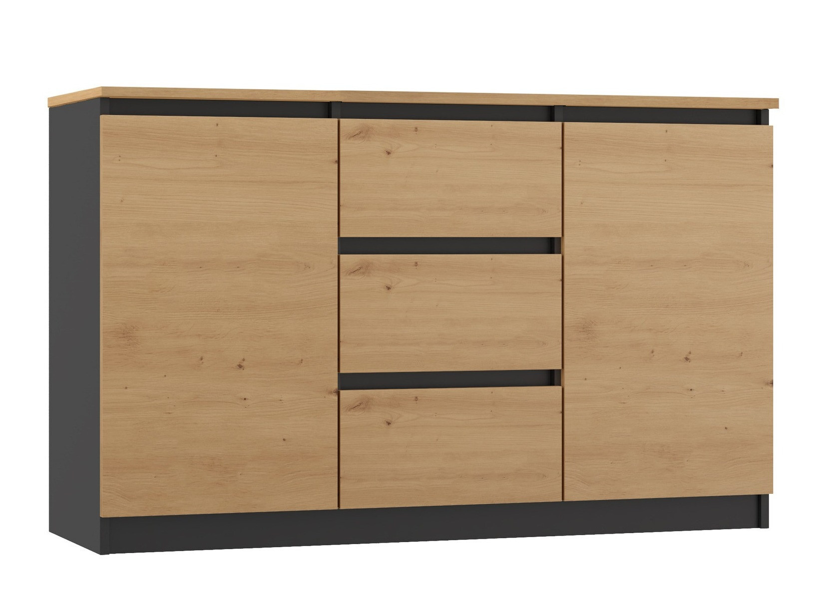 Komód Elbvelu 112 (Artisan tölgy + Antracit)