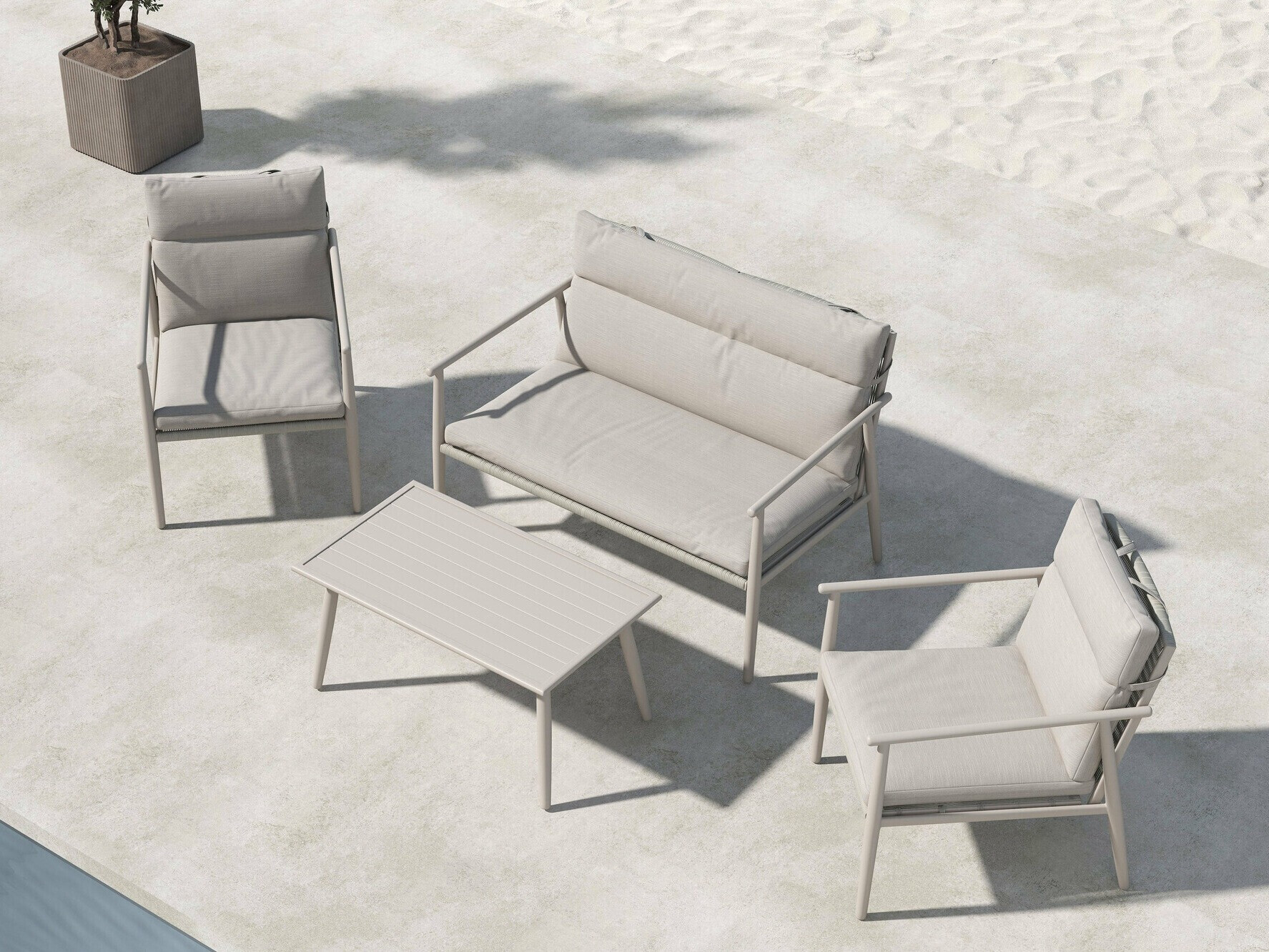 Kerti bútor Dallas 4831 (Bézs)