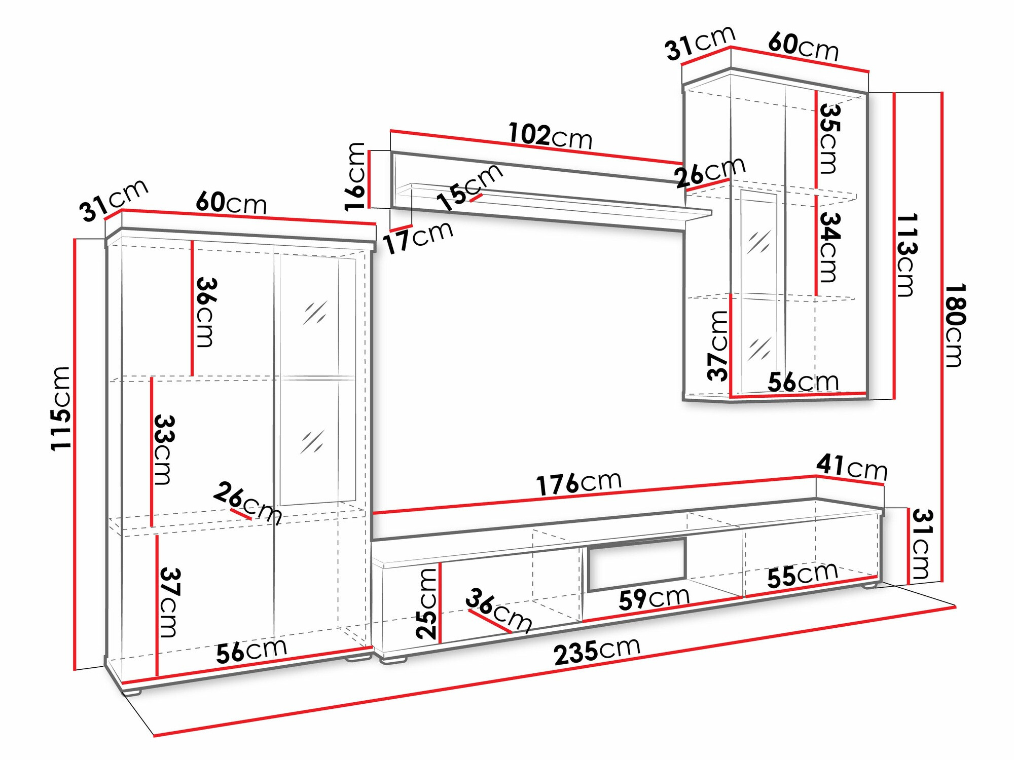 Nappali szett Genio (Fehér)